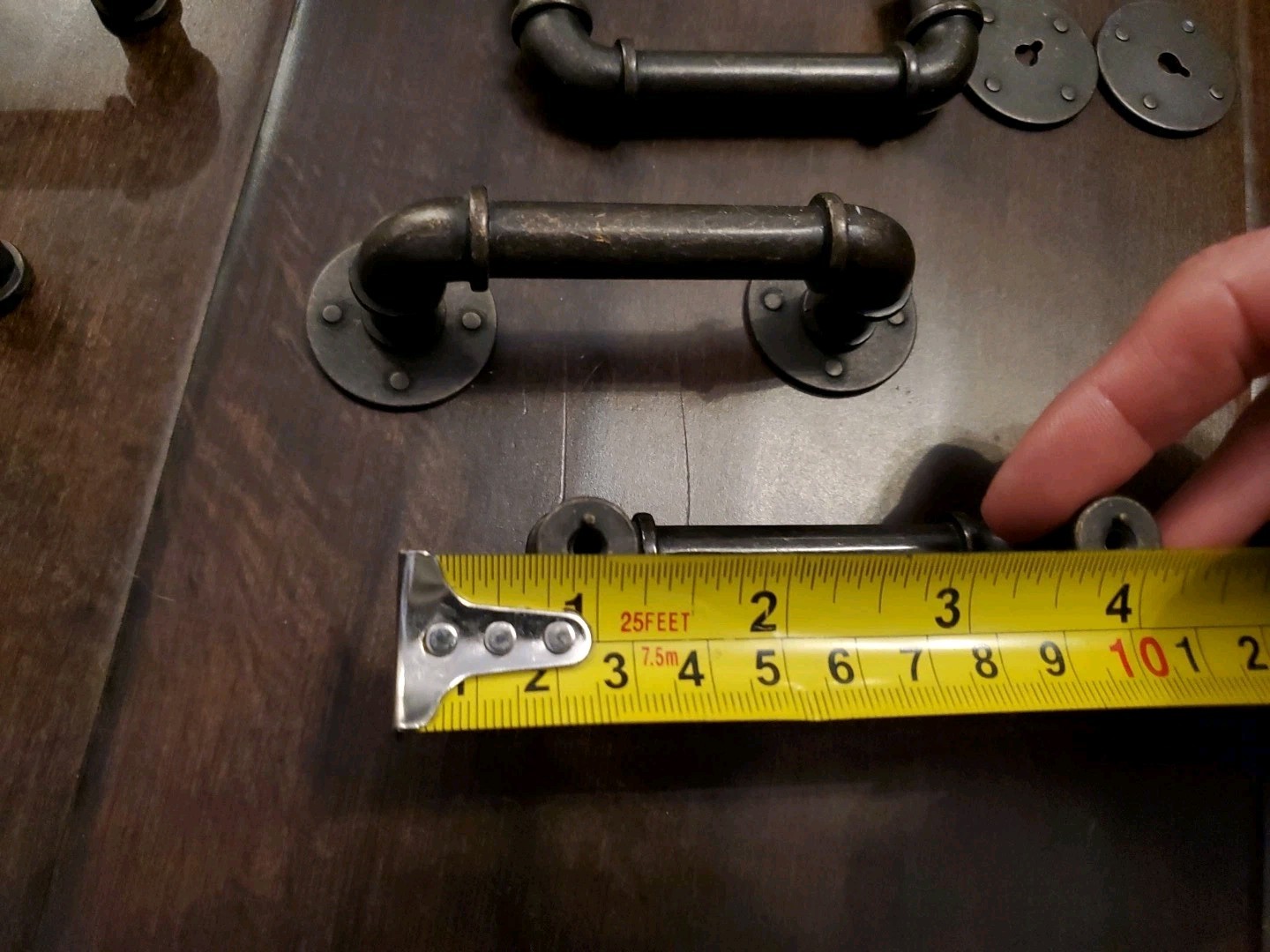 Six 3.5″ Industrial Farm Bronze Tone Cabinet Handle Drawer Pulls 3″ Hole-Hole