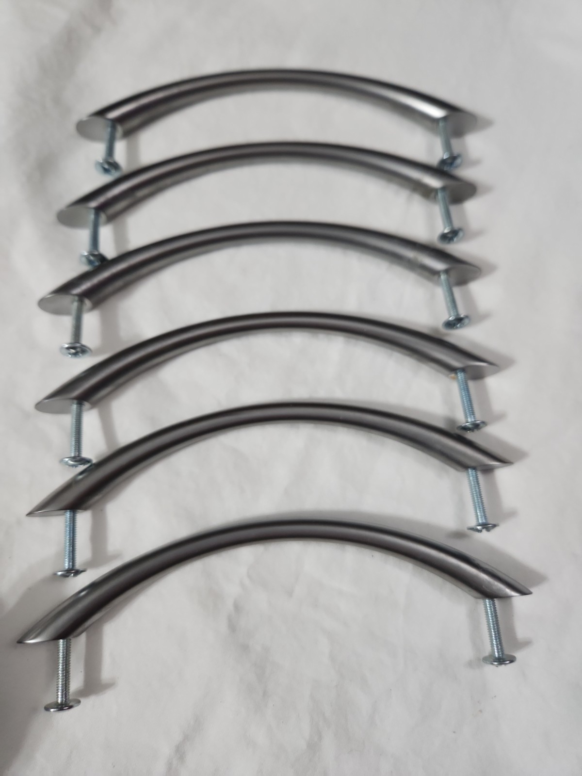 Satin Nickle Large Cupboard Or Drawer Pulls 6″ Modern