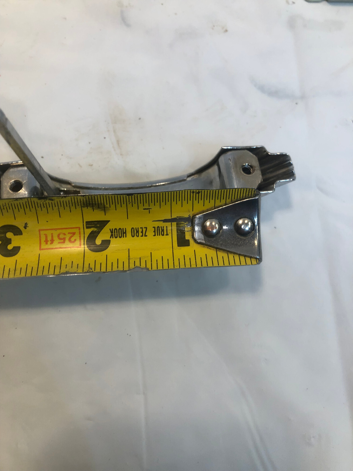 Vintage Chrome Cabinet Door Push Button Latch Pull Hardware Handle