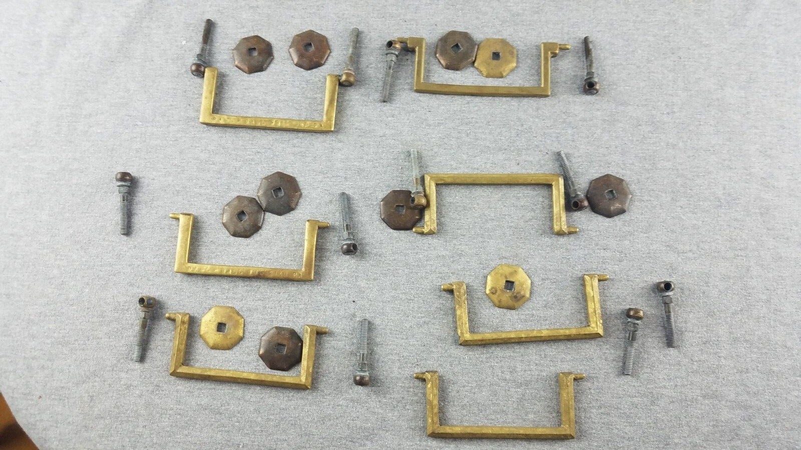 Set of High End Antique Repro Ball & Ball Pennsylvania drawer pulls brass