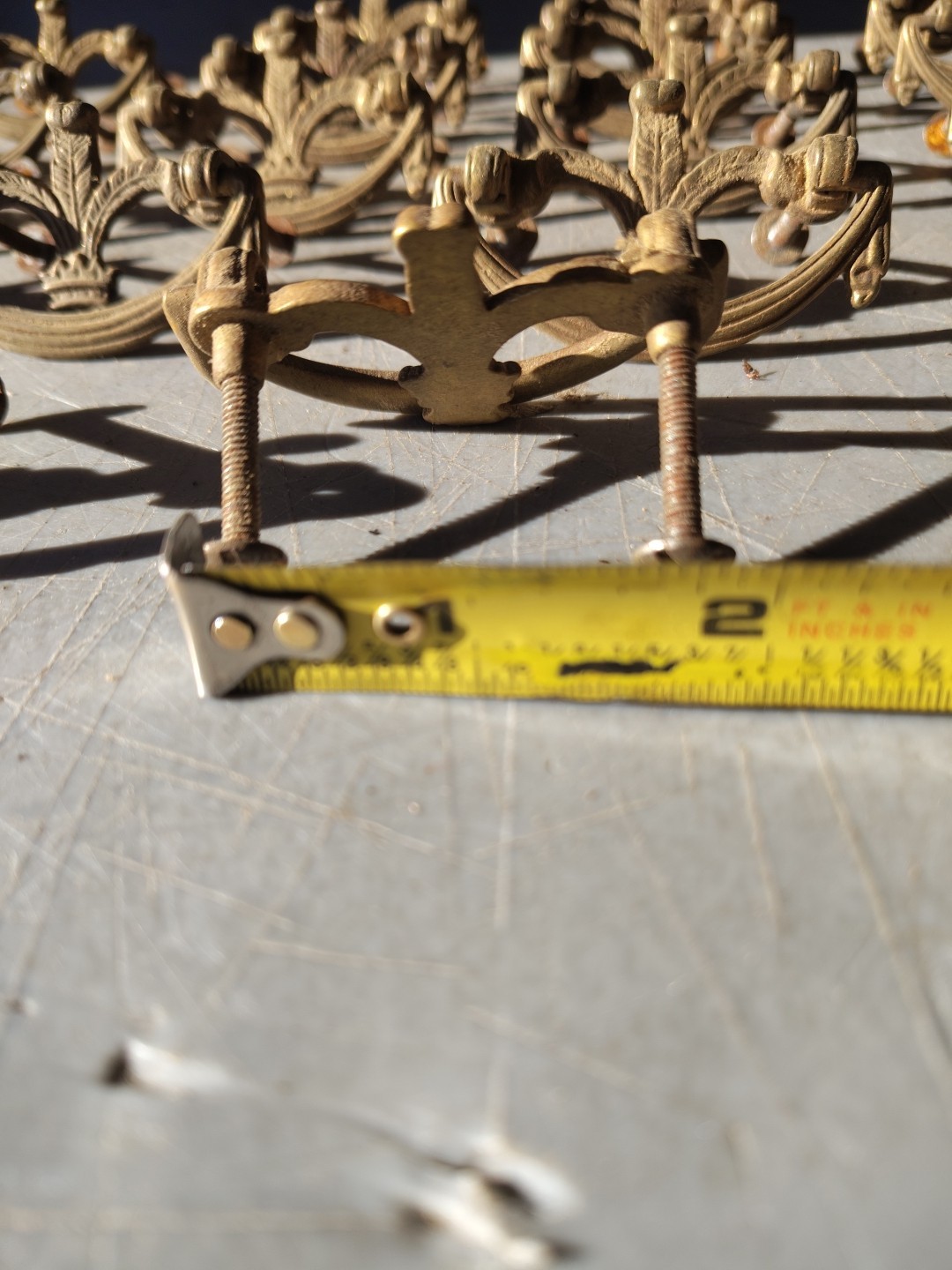 Antique Vintage Solid Brass Drawer Handle Pull