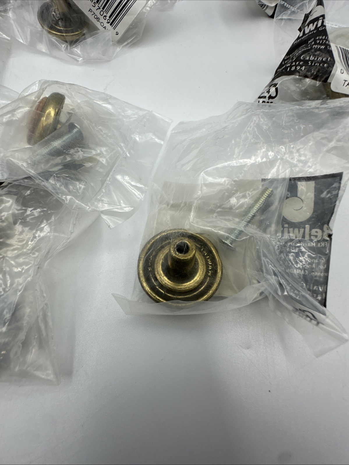 Vintage NOS Belwith (P706-OAK) Door/Drawer Pulls (Lot Of 13) with Hardware