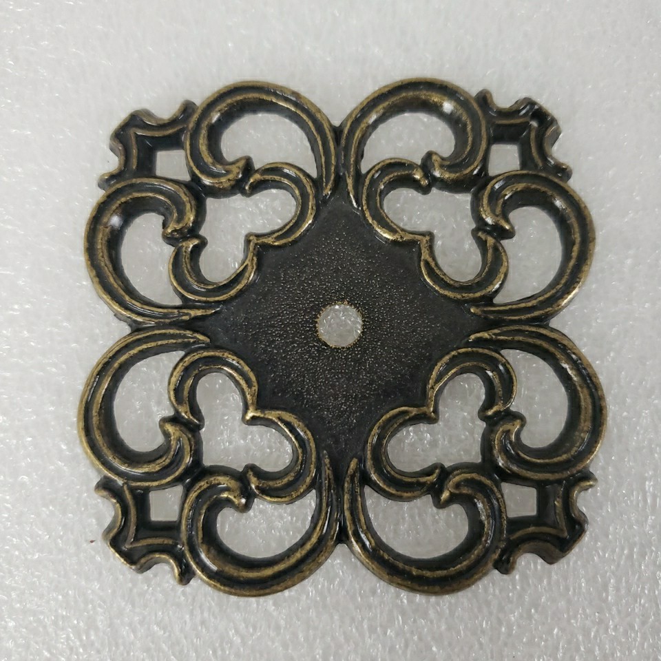 Vintage Ajax Ornate Backplate Copper Color Back Plate Furniture Cut Out 2.5″