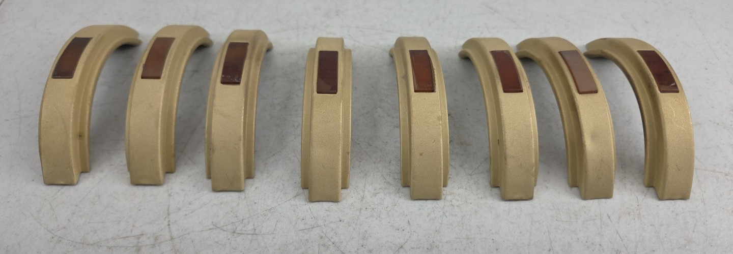 Vintage Lot of 8 Curved Handle Drawer Pulls Dresser Cabinet Mid Century Modern