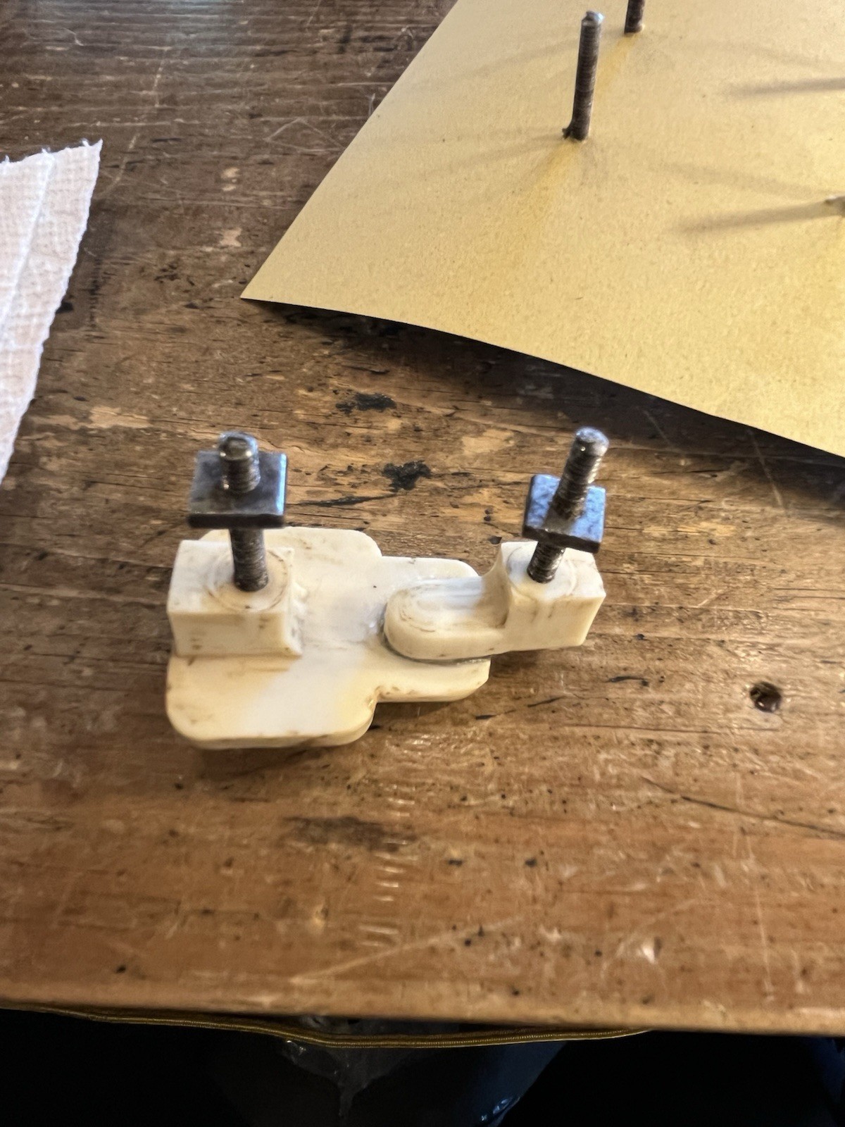 Vintage Marbled Alabaster~Look Celluloid Art Deco Dresser Pull Hardware (H1)