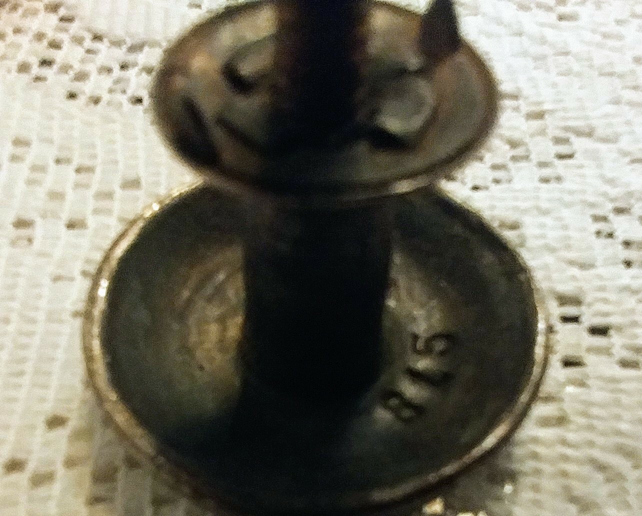 Lot of 4 Antique Vtg Ornate Brass Drawer Pulls /Handles w/Original Hardware