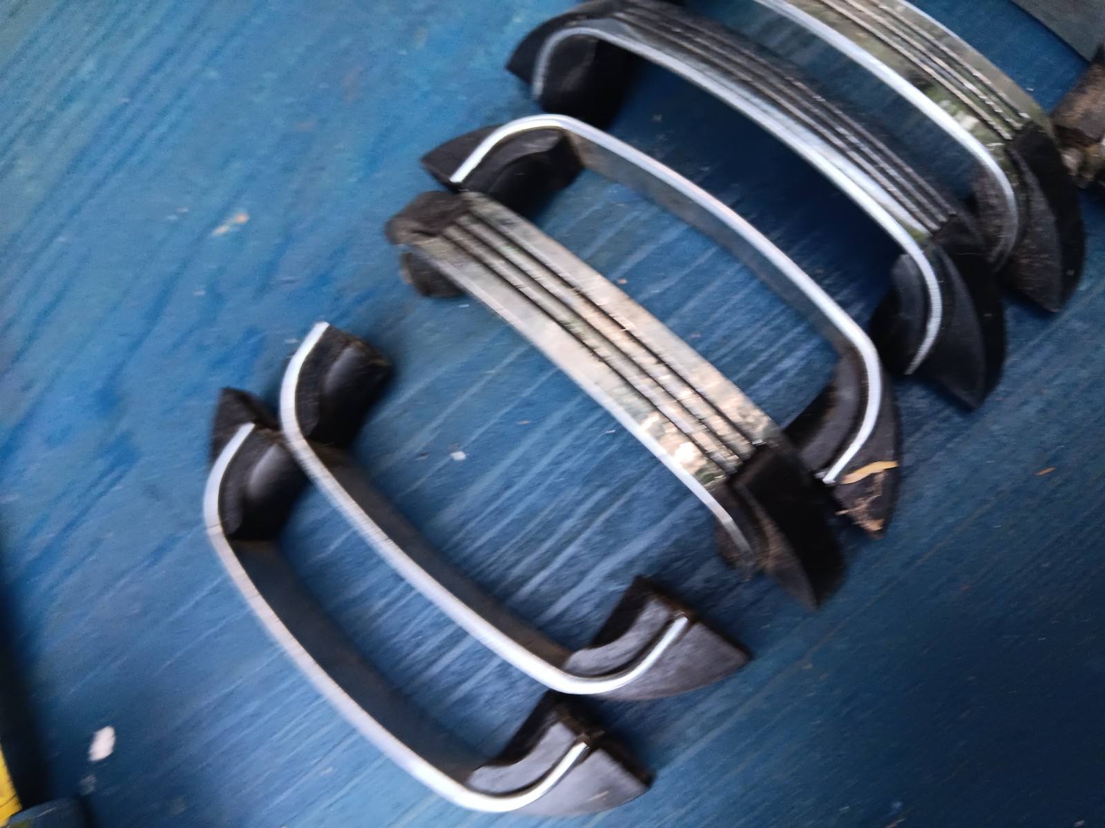 Vintage Drawer Cabinet Pulls Nickel & Black Lot Of 9