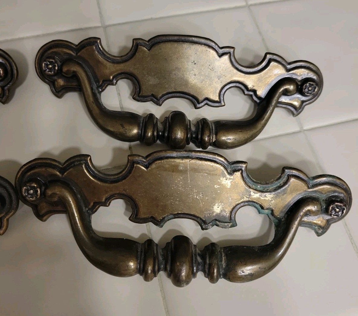 Keeler Brass Co. Drawer Pull Handle Chippendale KBC N08627 Vintage Lot of 4