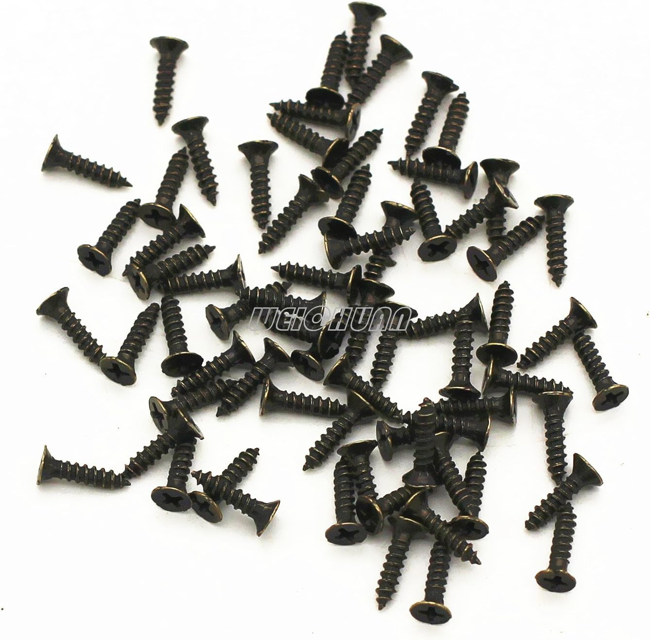 WEICHUAN 30-Pack Zinc Alloy Antique Bronze Label Frame Drawer Pulls -Vintage Ind