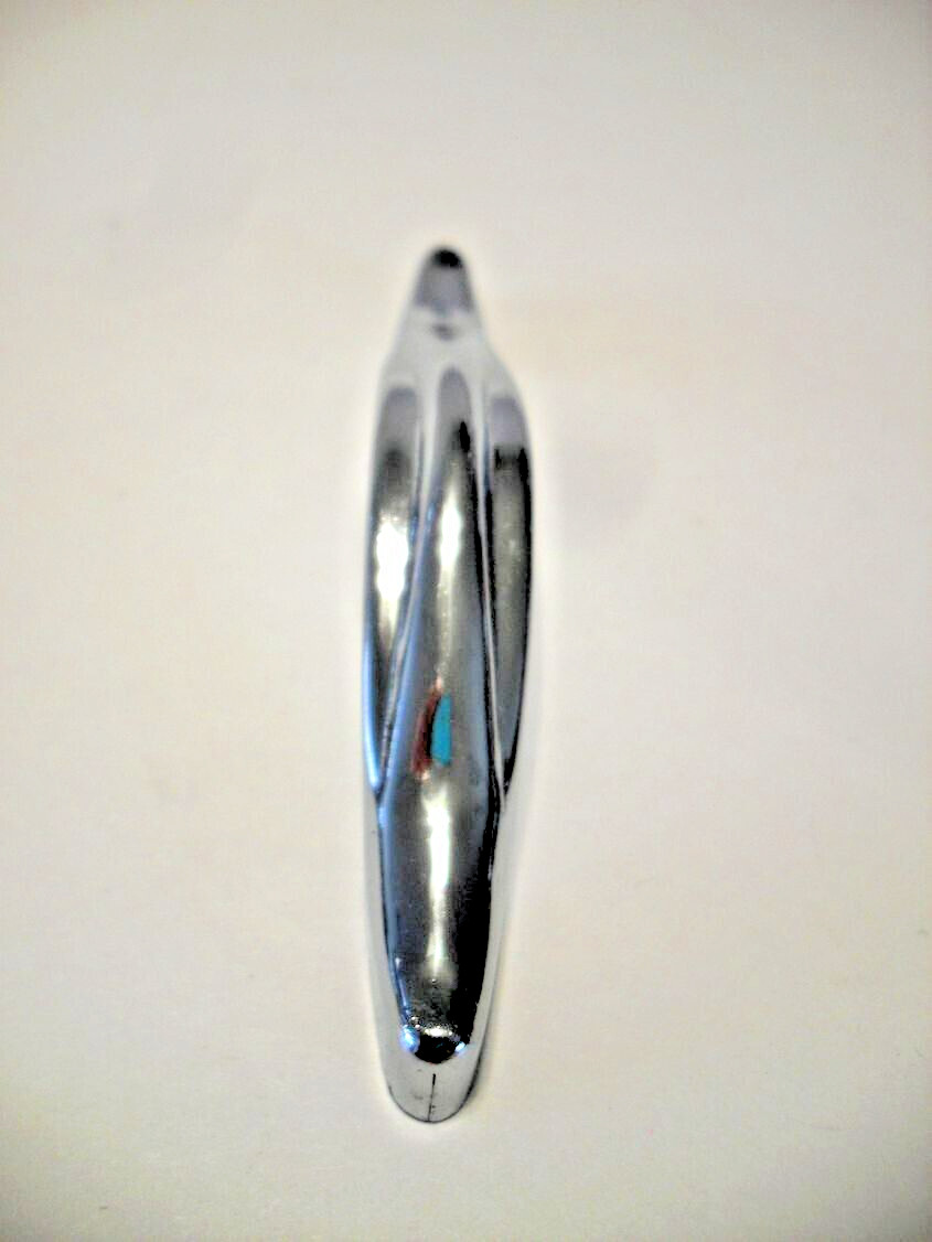 Vintage Nos Chrome Drawer Pulls Cabinet Door Handles Raised Face Center Japan