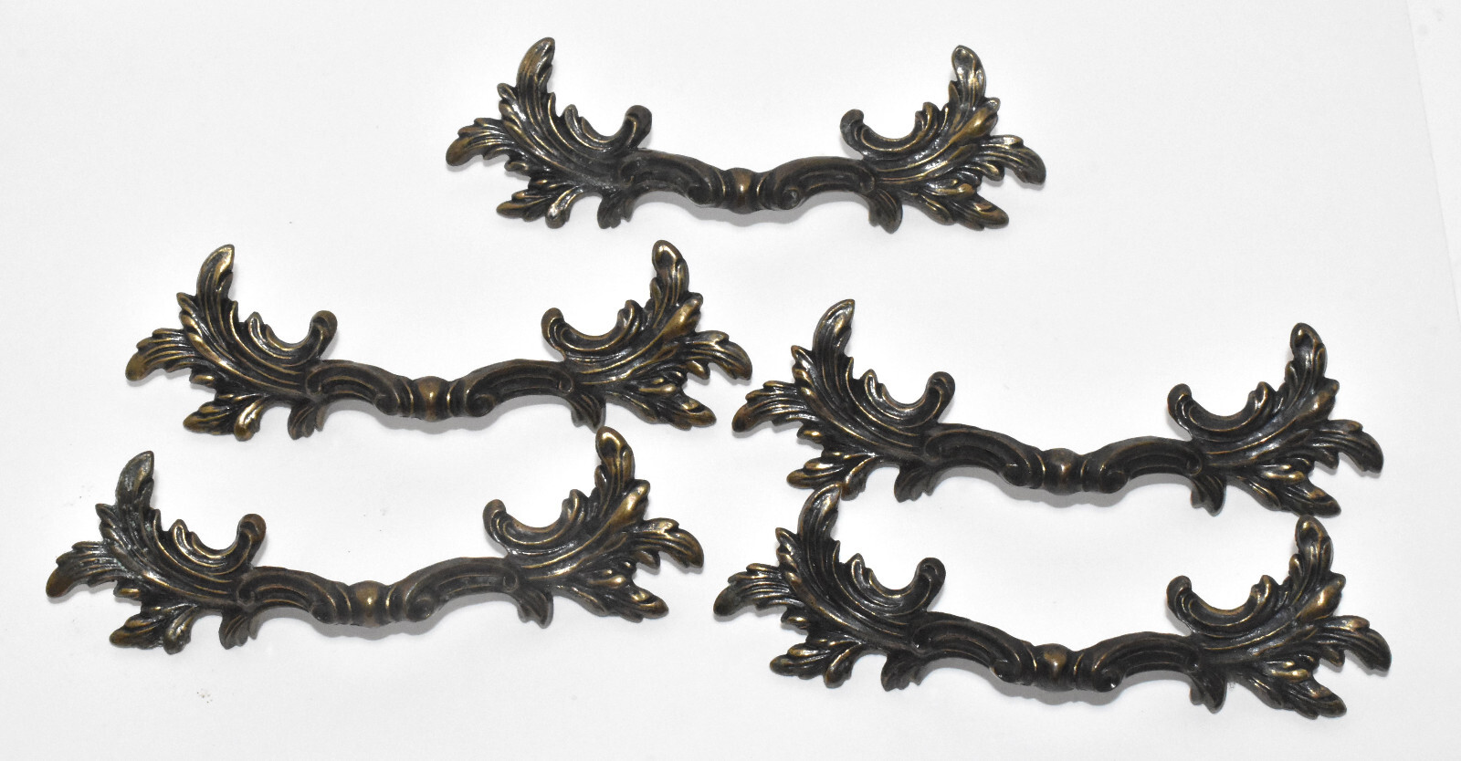 Antique Lot of 5 Vintage French Provencial Drawer Handles Cabinet Pulls