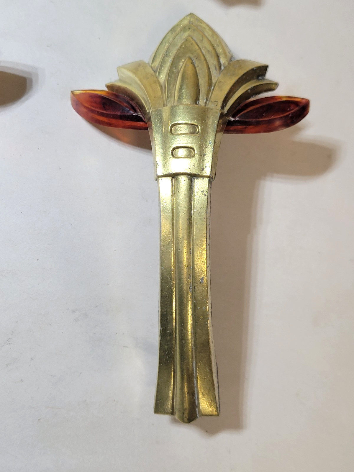 4 Art Deco Drawer Handle Streamline Theater-Style Vertical Pull Vintage Hardware