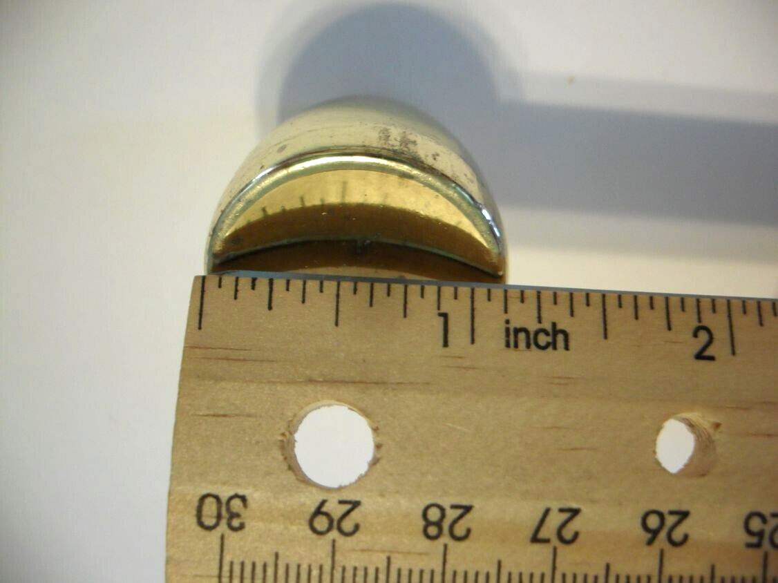 Vintage Nos Brass Drawer Knobs 1-3/16″ Tulip Cabinet Door Pull Ajax #431