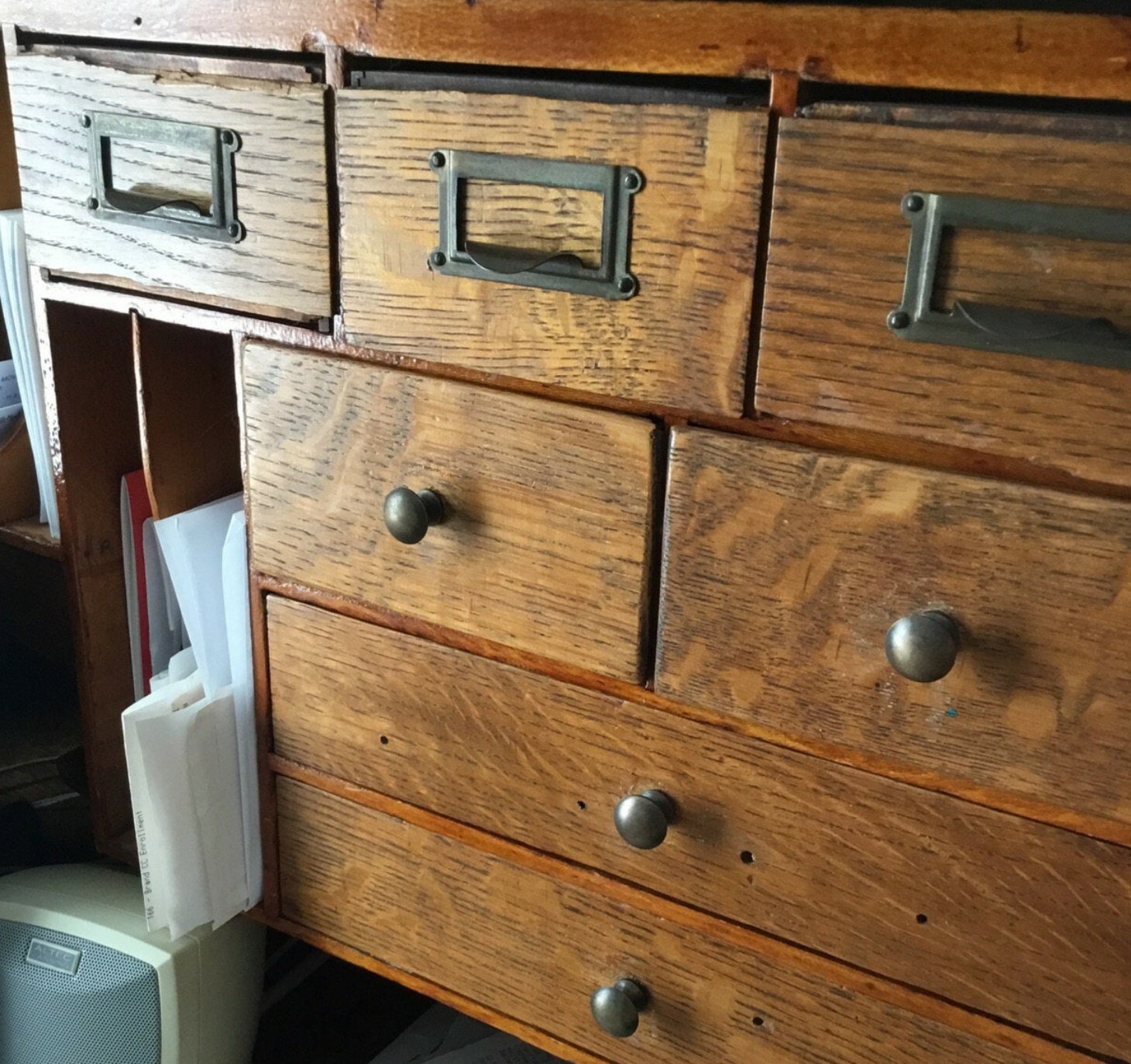 50 Sm.vtg. Antique Style Solid Brass Stacking Barrister Bookcase 5/8″ Knobs #K2