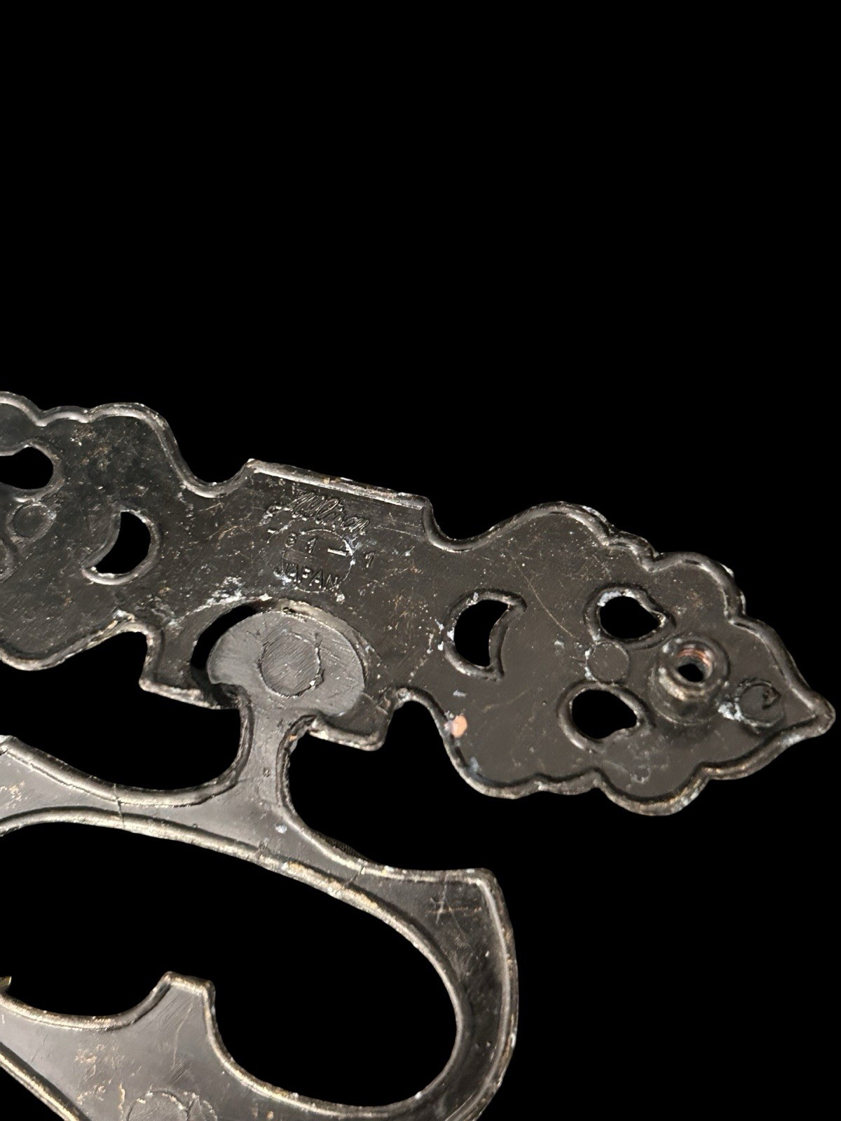 7 Vtg Allison Japan Gothic Drawer Pulls Backplate Escutcheon Ornate Chippendale