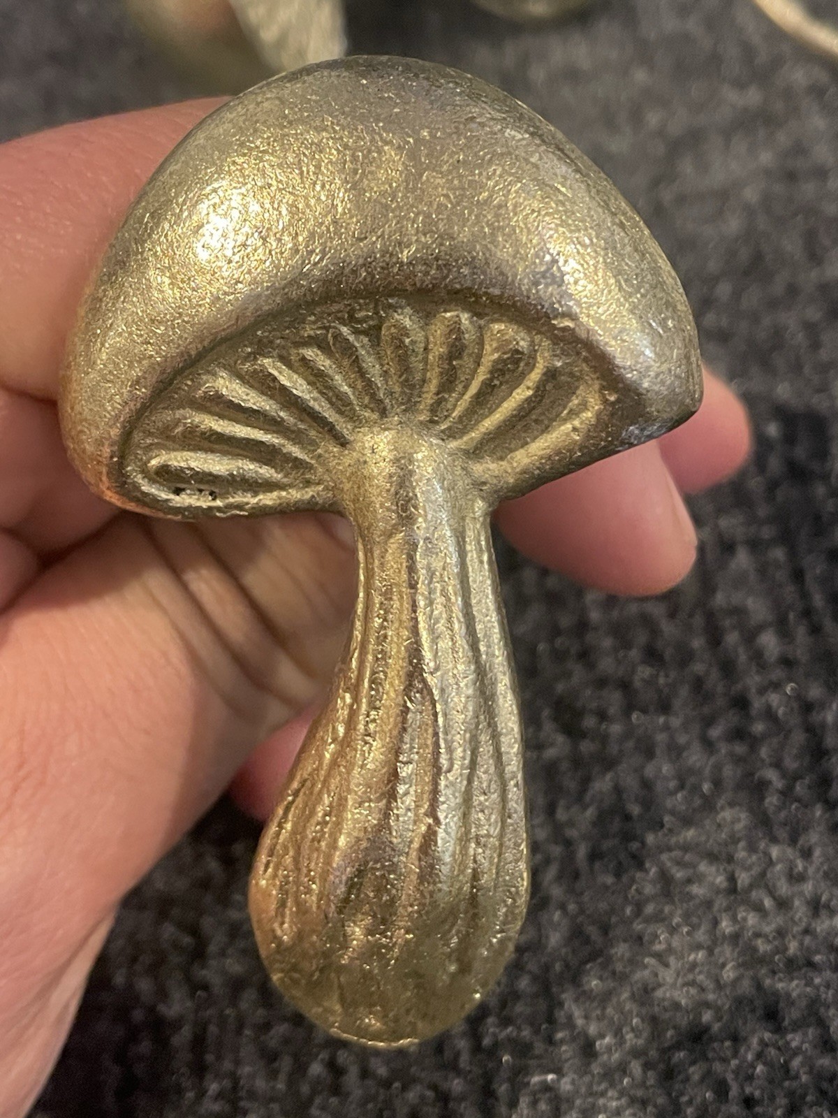 Lot 15 Vintage Brass Drawer Pulls Knobs Whimsical Mushroom Rabbit Flower Crystal