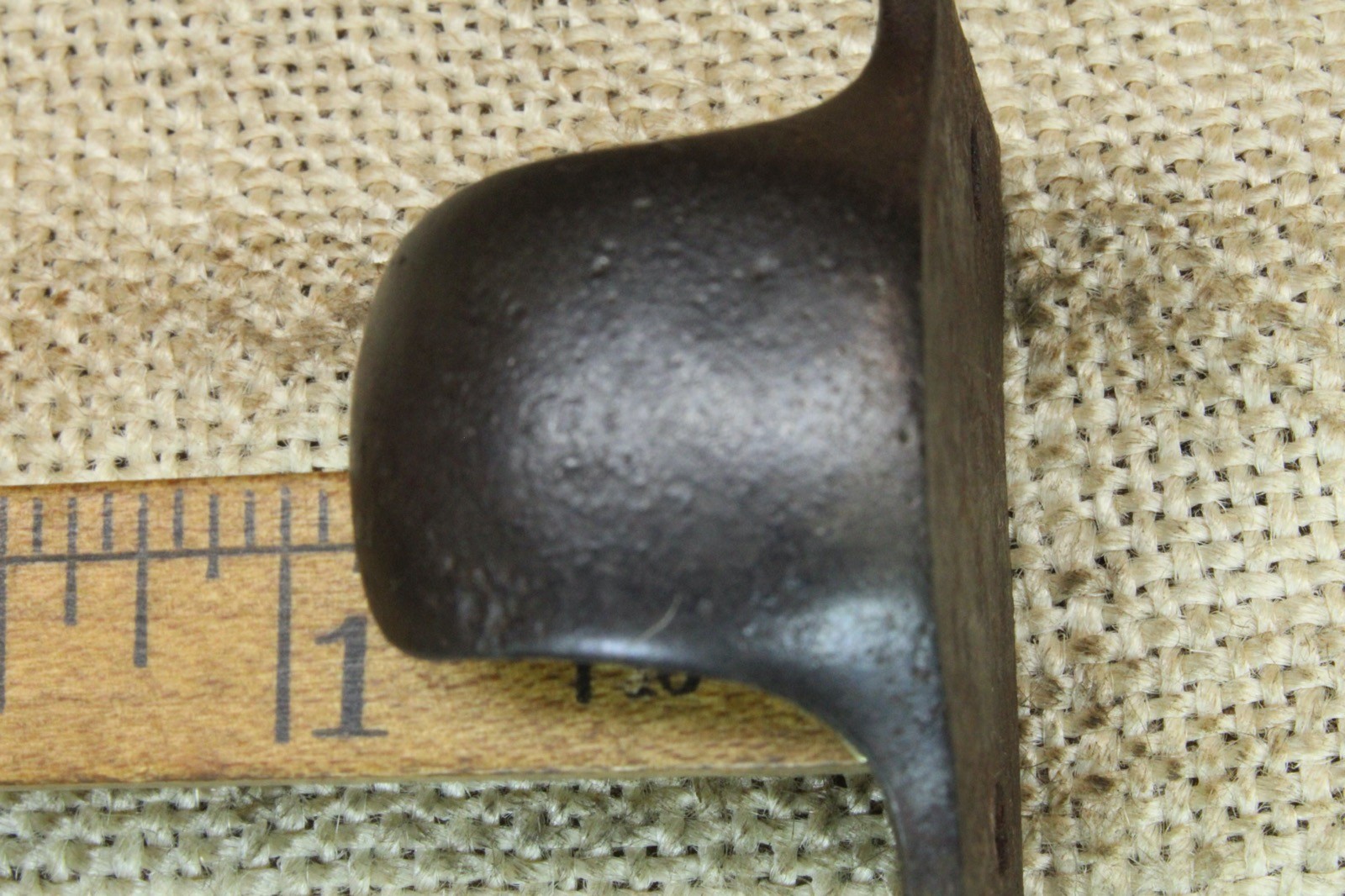 Old Window Sash Lift Pull Restored Cast Iron Eastlake Geometric Diagonal Pattern