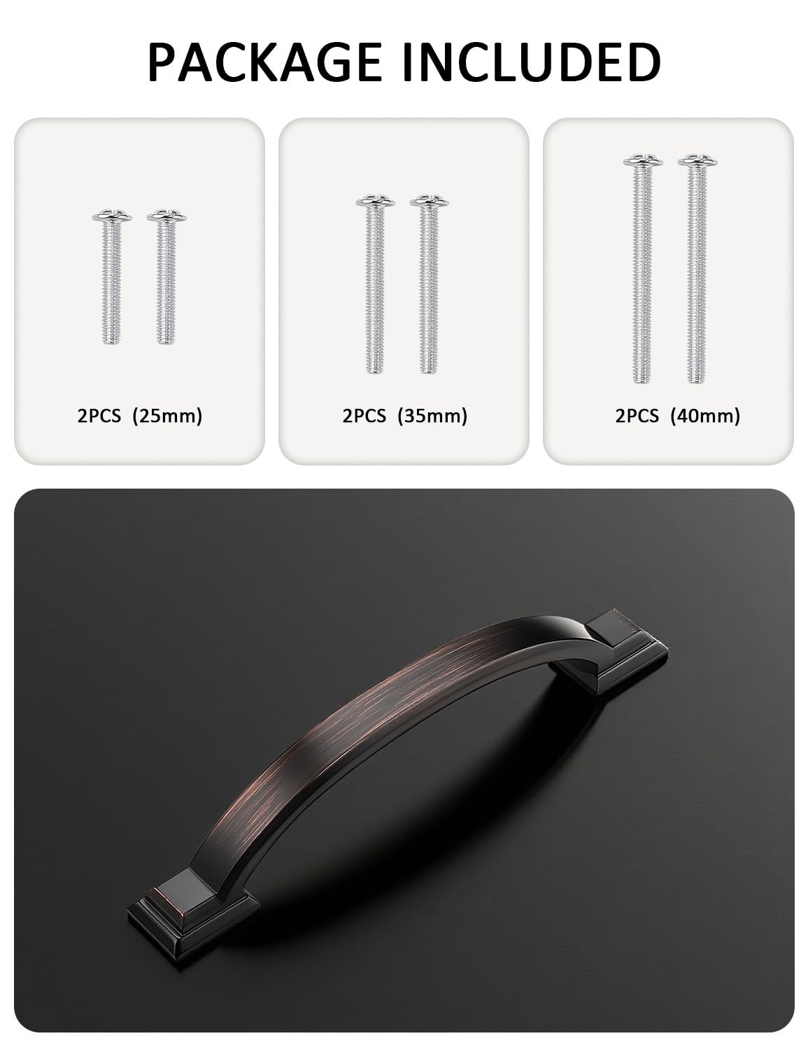 Mengico 5 Pack 4 Inch 102Mm Oil Rubbed Bronze Zinc Alloy Cabinet Pulls – Rustic