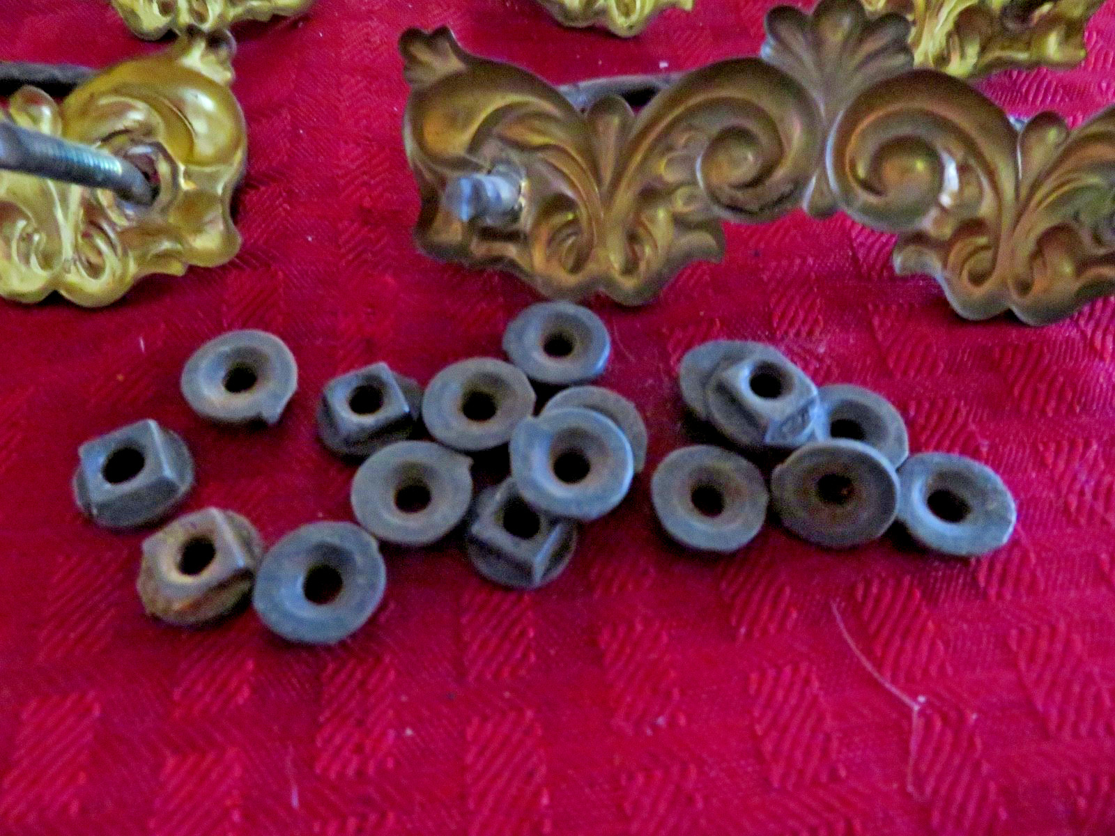 9 Antique Victorian Brass Drawer Pull Door Handles Larkin Style