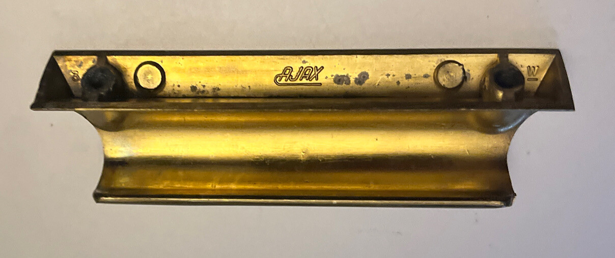 Lot Of 6) Vintage USA made, Ajax cz563b Drawer Pull, 3” Hole, polish brass, NOS