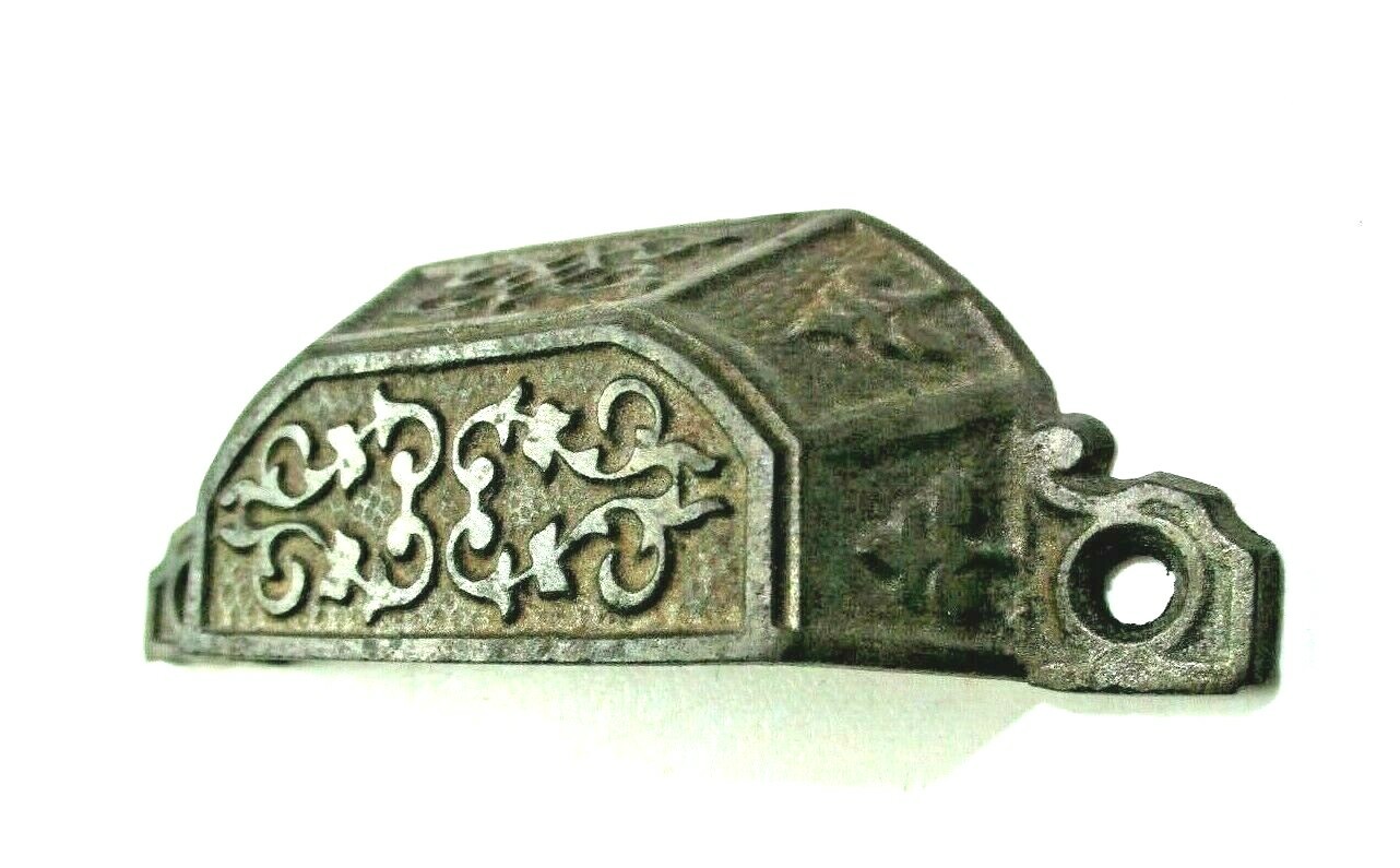 Cast Iron 1850 Window Sash Lift Drawer Cup Pull Handle 3-1/16″ Centers 1 Antique