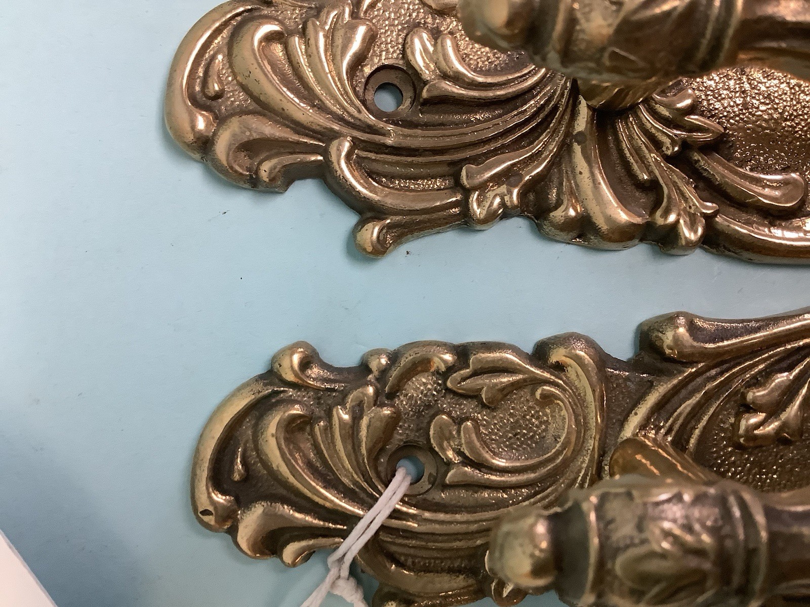 Pair Brass Door Pulls/Handle 9 3/8” L by 2 1/8”W