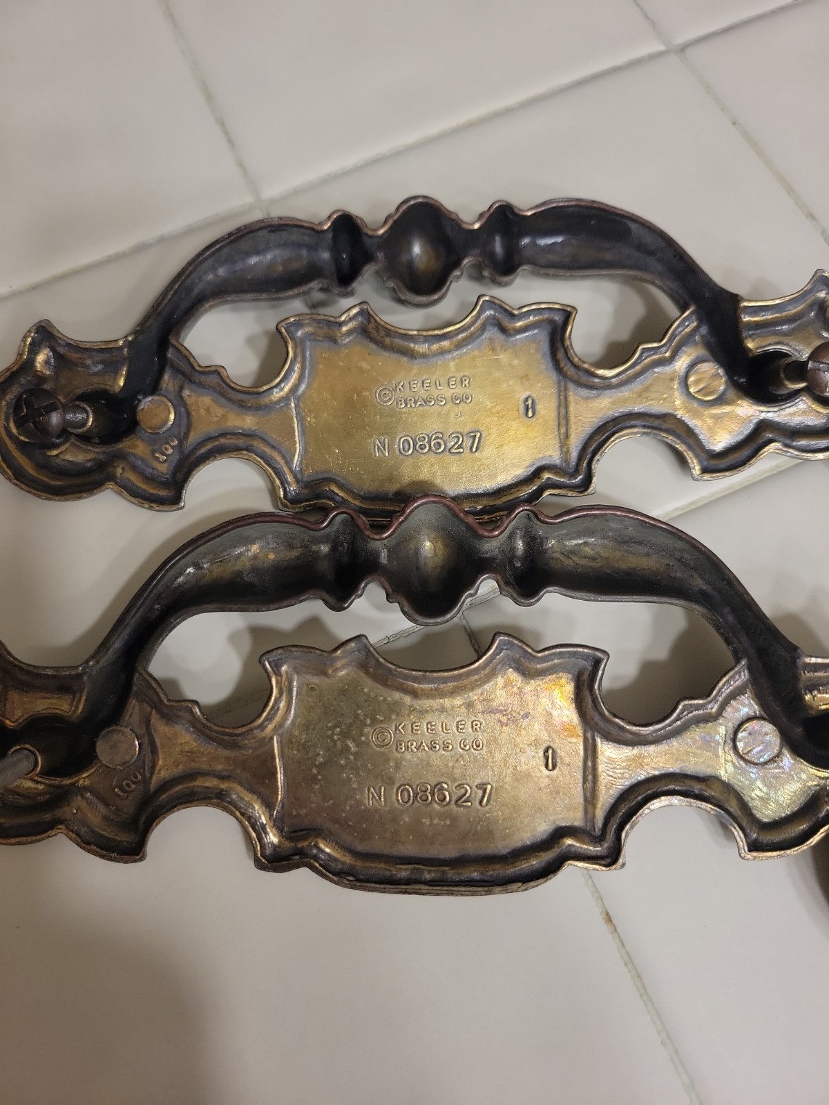Keeler Brass Co. Drawer Pull Handle Chippendale KBC N08627 Vintage Lot of 4