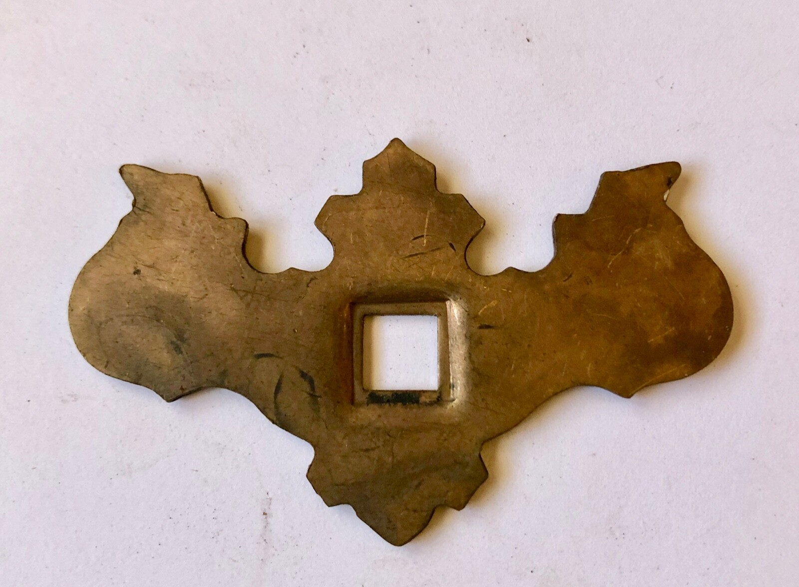 Brass Chippendale Style Escutcheon Dresser Drawer Plate 2.5″ Antique Vintage