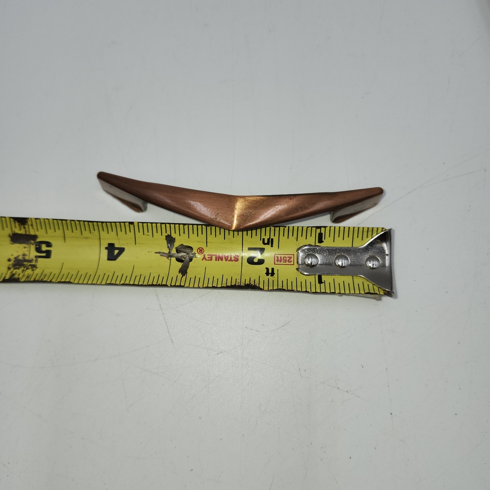 Vintage Copper Chevron Drawer Pull Cabinet Handle Atomic Ajax
