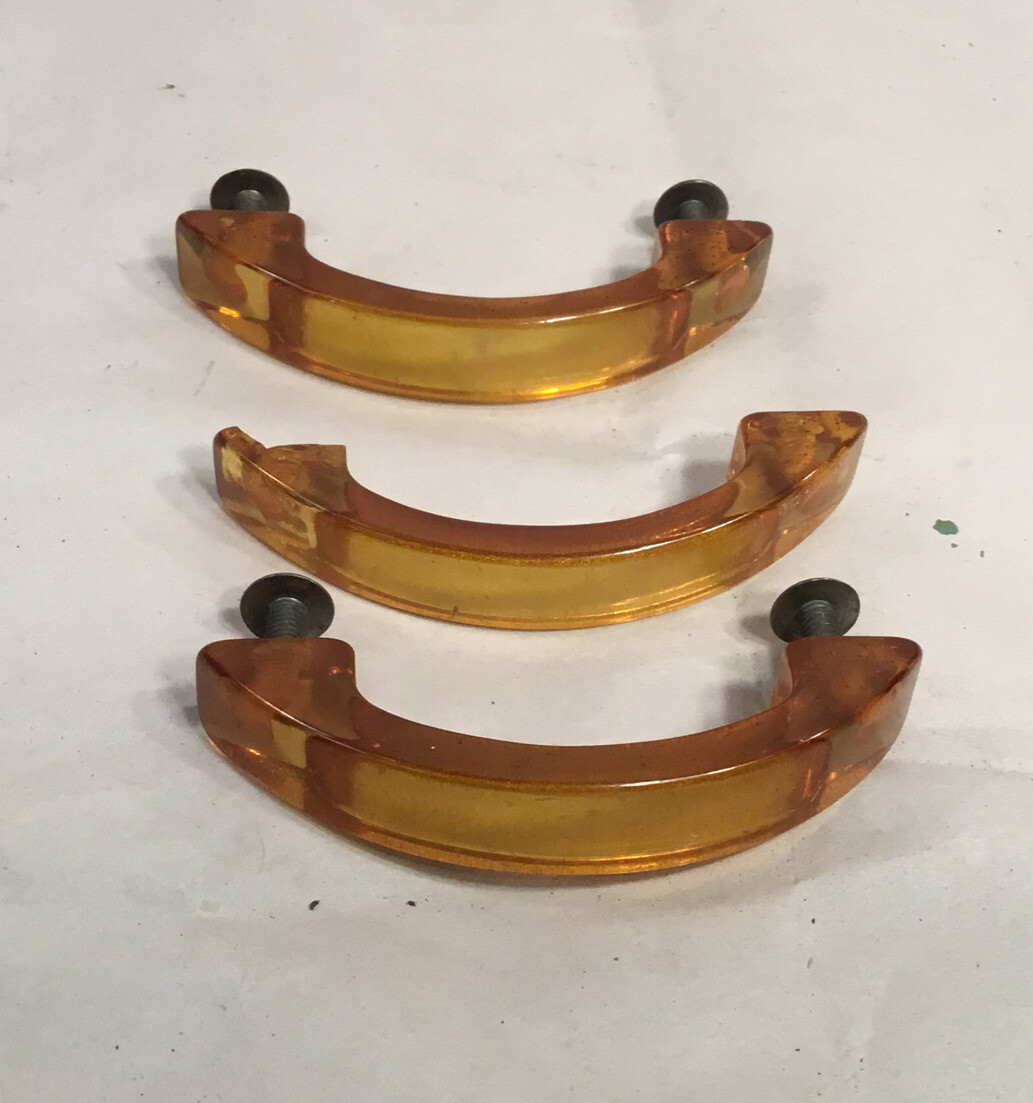 Vintage Drawer Pulls, Painted, Mid Century Modern. ~37 total