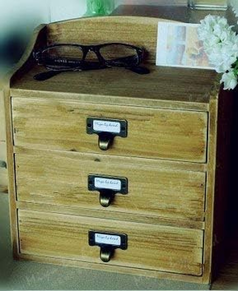 WEICHUAN 30-Pack Zinc Alloy Antique Bronze Label Frame Drawer Pulls -Vintage Ind