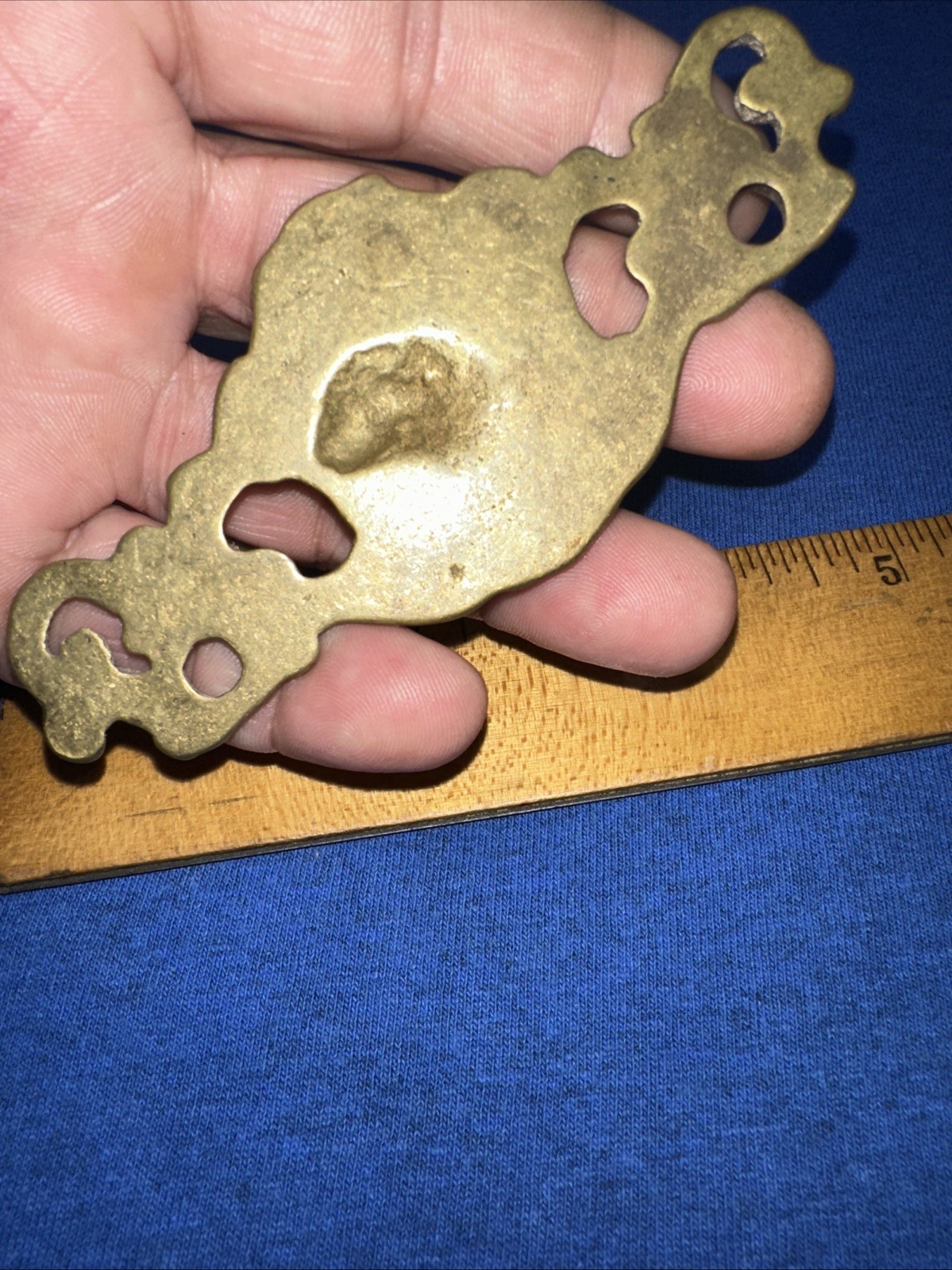 Vintage Brass Drawer Pull, cabinet Handle. Gargoyle Face Rare!! Antique