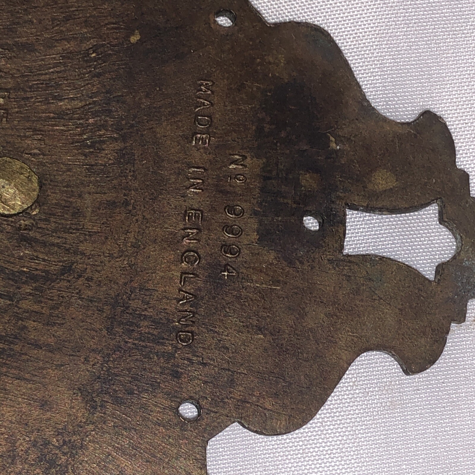 Antique English Brass Drawer Pull Crofts & Assinder /u5a