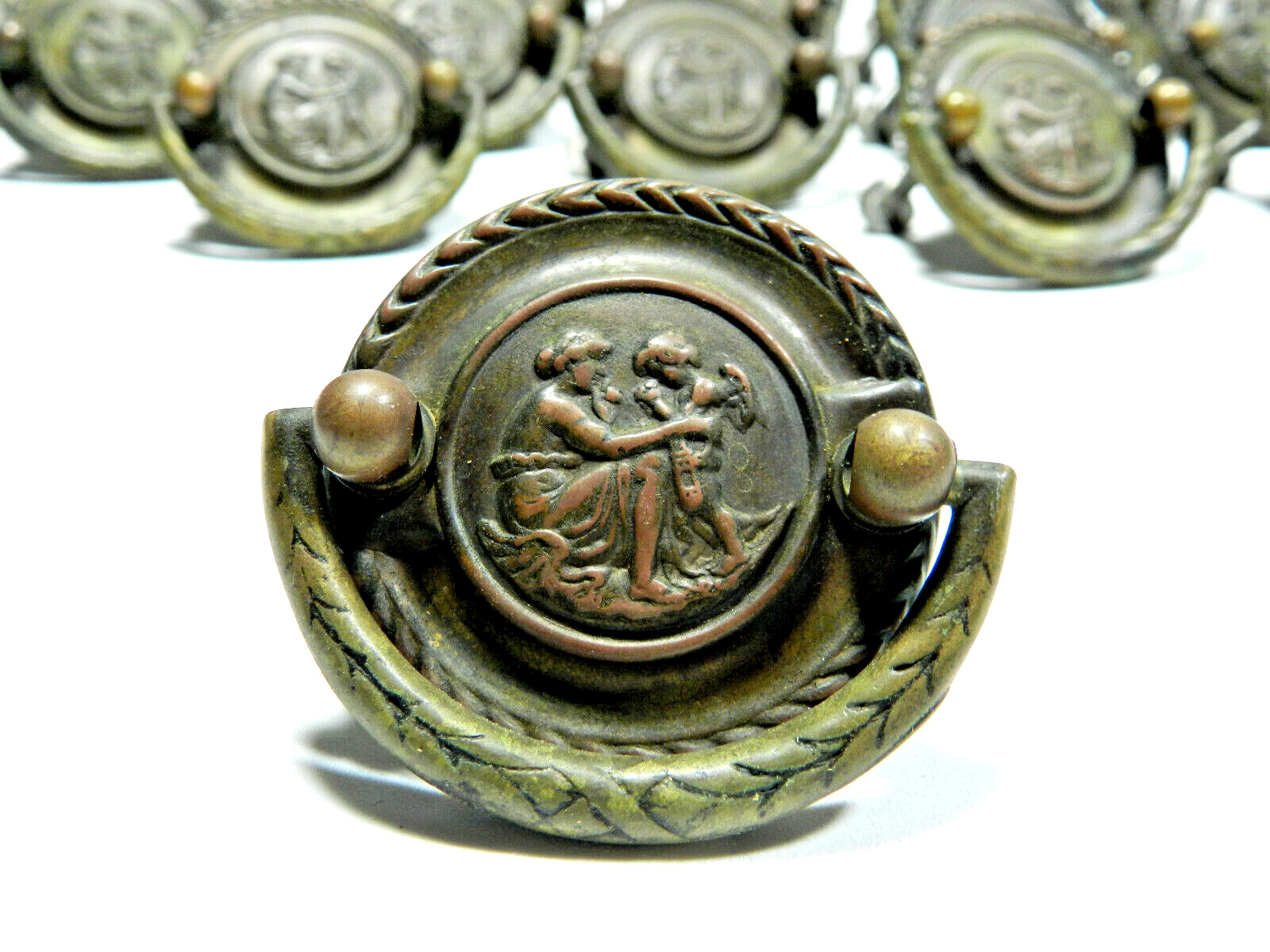 Antique Cabinet Dresser Drawer Pulls Set
