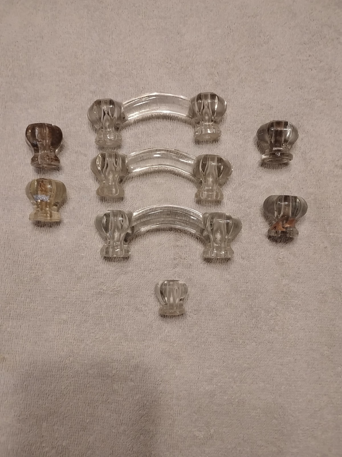 Vintage Art Deco Glass Drawer Pulls And Knobs
