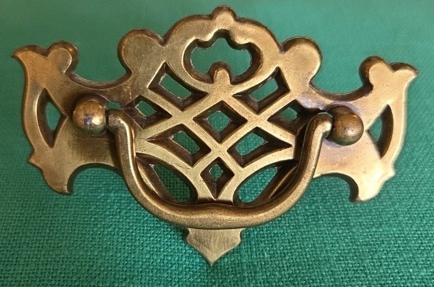 Keeler Brass Co KBC Drawer Handles Pulls Chippendale Batwing Lot of 2 READ