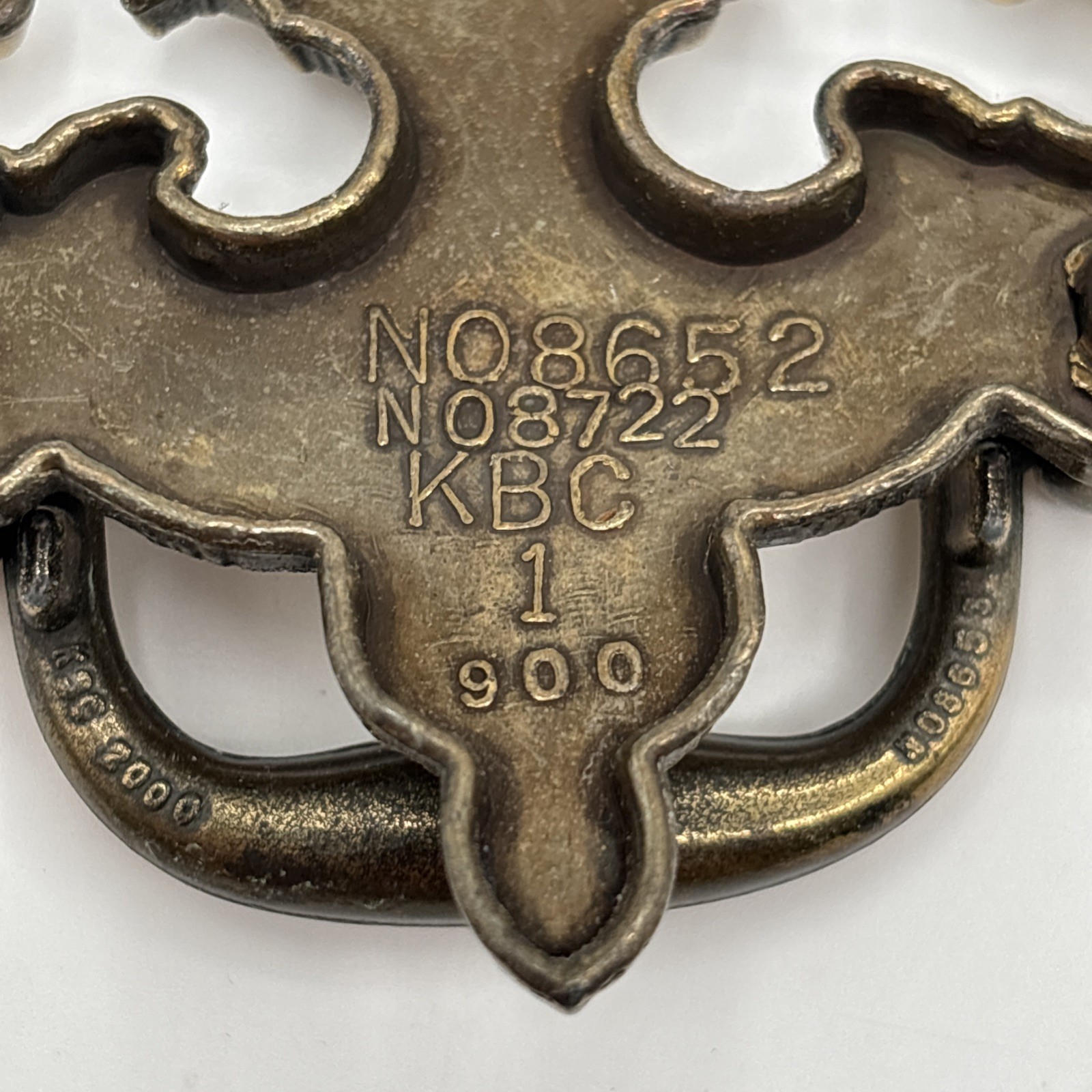 VTG Keeler Brass Co KBC1 #8652 Brass Dresser Drop Drawer Pulls Lot 4 2” CENTERS