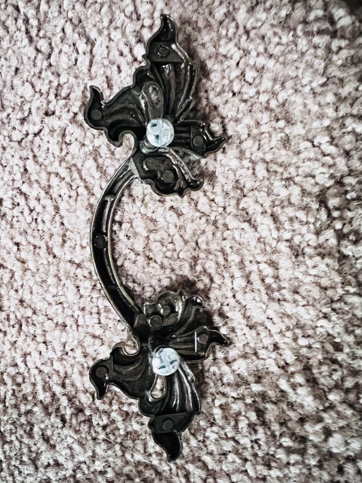 Vintage French Provincial Antique Brass Drawer Pulls 3″ Center Handles Set Of 6