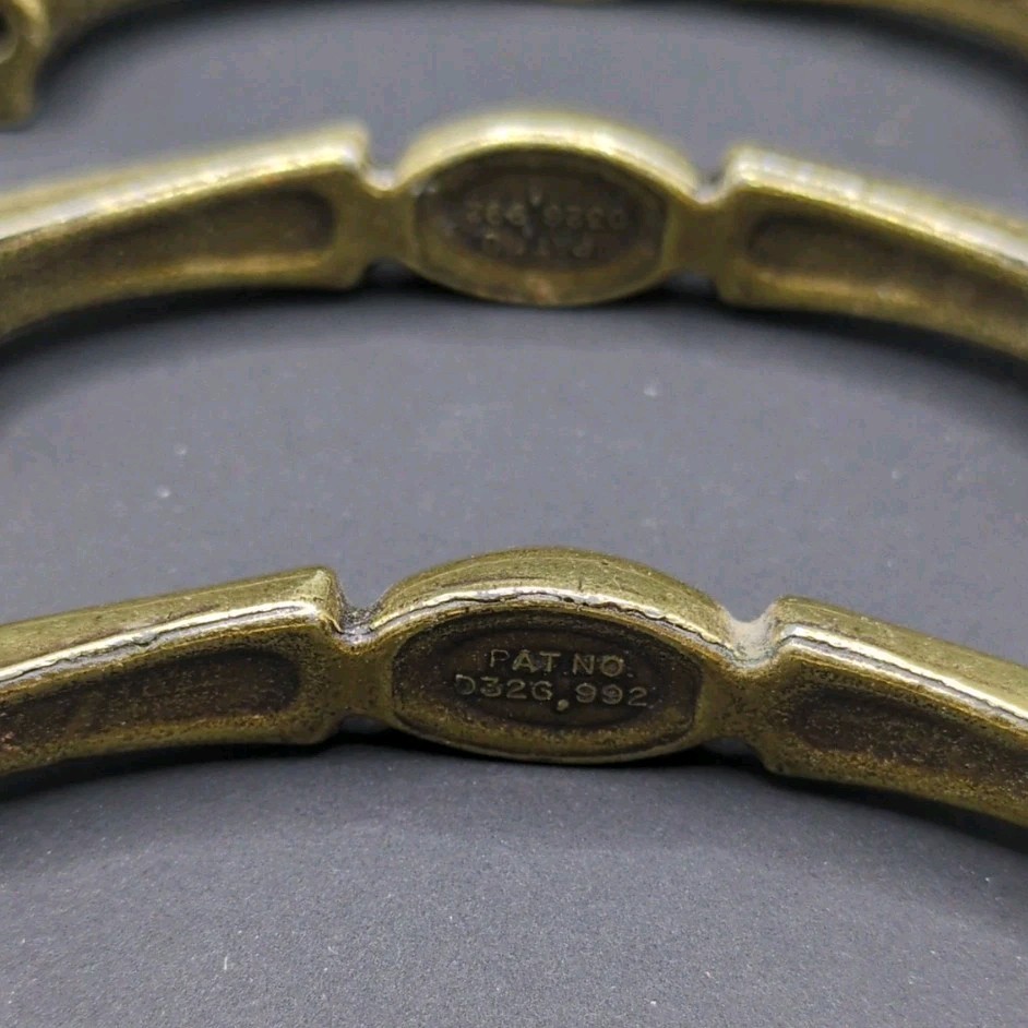 Vtg Brass Amerock Drawer Pulls 1302-1 Salvaged 5″ Long 3″ Between Holes Set of 6