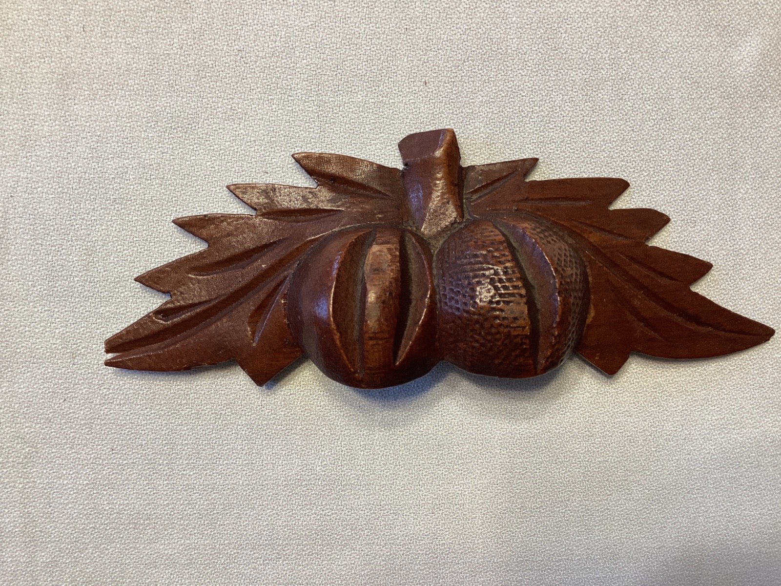 Lot of 6 Antique Victorian Carved Walnut~Leafs/Nuts Drawer Pulls.