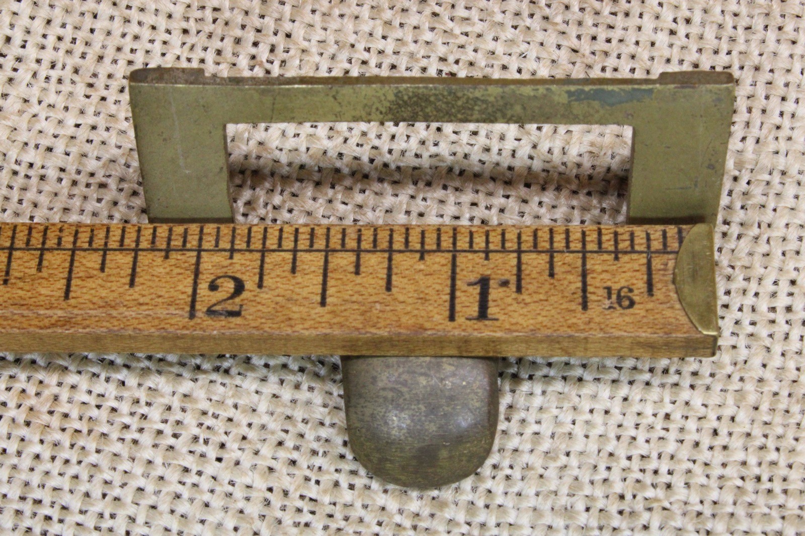 2 File Drawer Pulls Brass Handles Finger Tip Index Card Catalog Holder Vintage