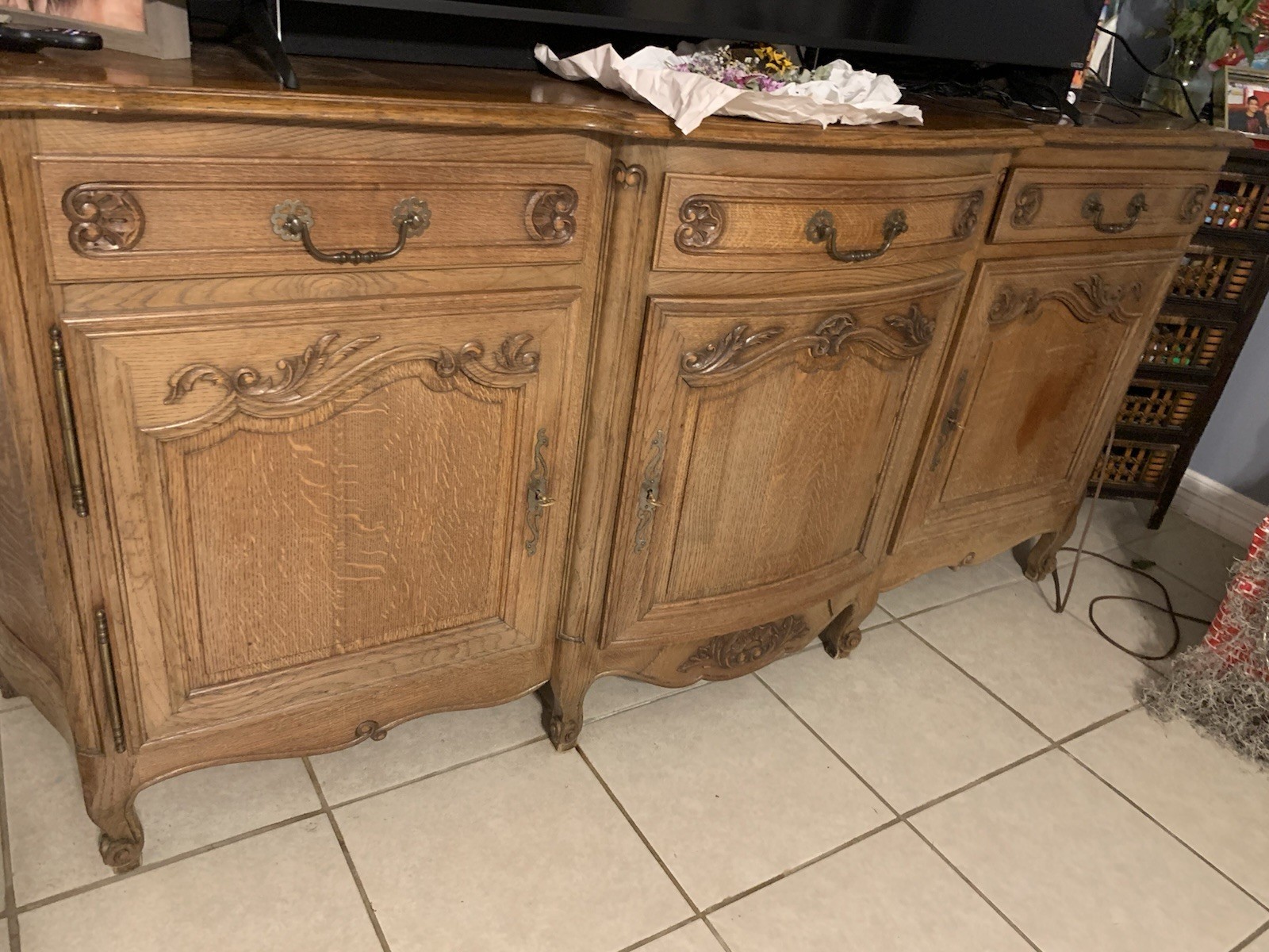 Antique Brown Drawer In Good Condition with Key and Lock Has Keys