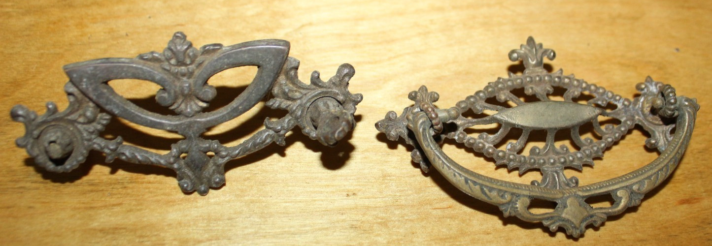 Antique & Vintage Metal Hardware Lot Drawer Pulls & Bails as is Arts & Crafts