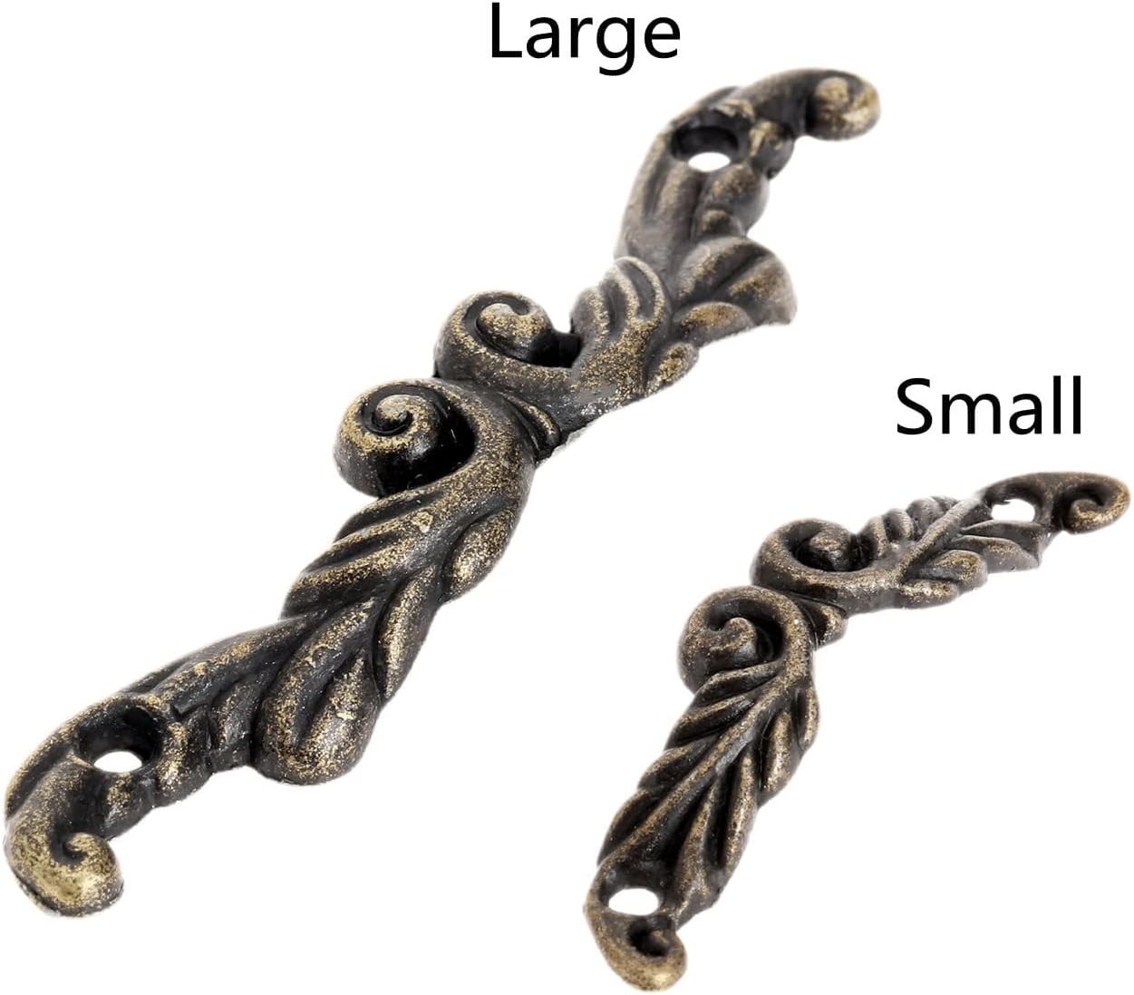 Vintage Decorative Cabinet Pulls | 10Pcs Antique Bronze Handles for Furniture