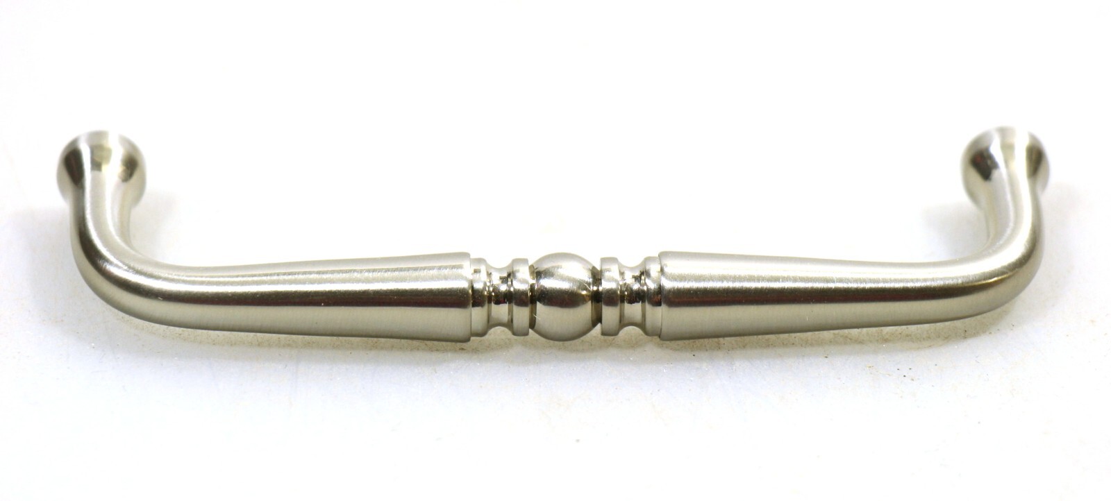 Modern Nickel Over Brass 4.125 in. Bridge Drawer Pull