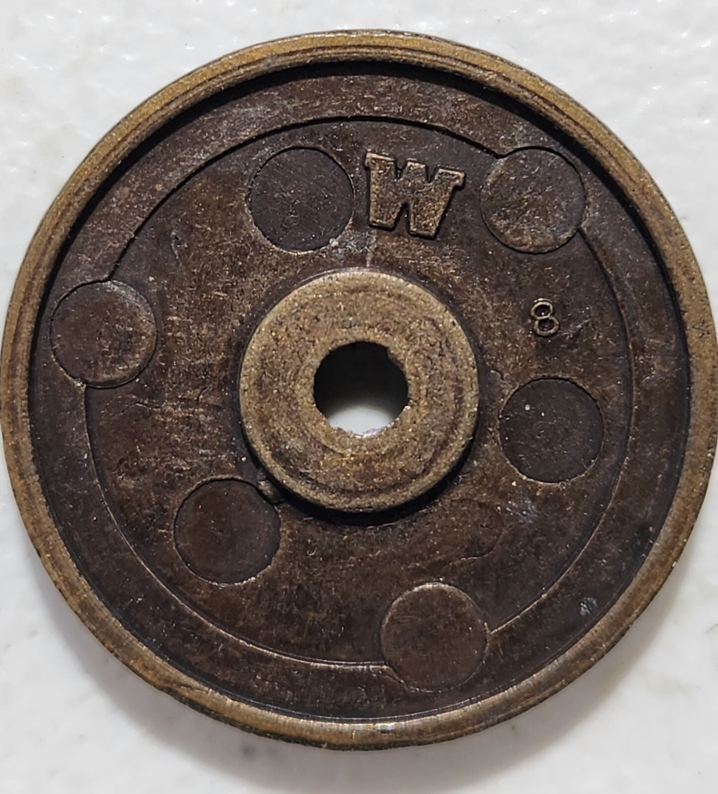 Vintage 37 M Brand 1 Inch Round Drawer Back Plates