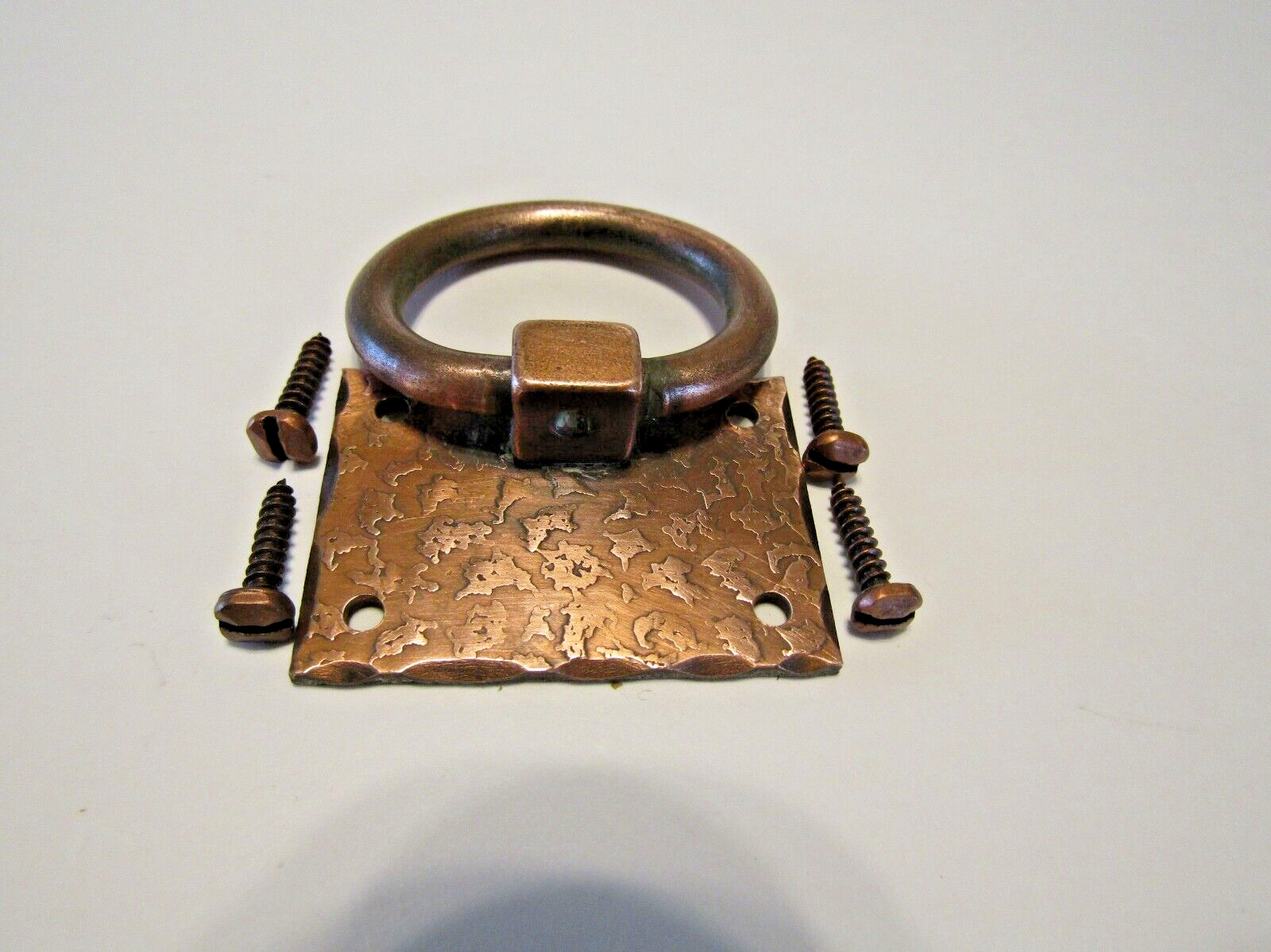 Vintage Copper Drop Ring Drawer Finger Pull Cabinet Door Handle Stanley