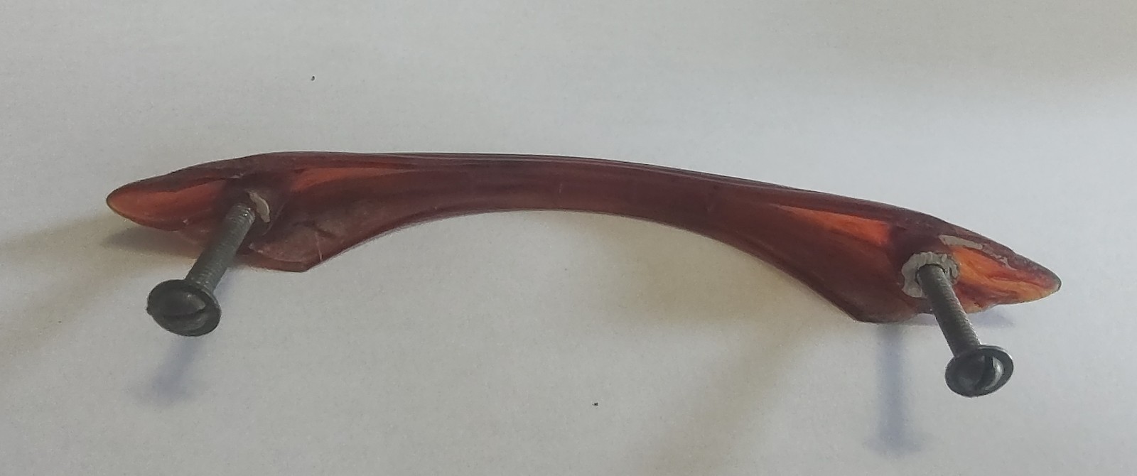 Vintage Orange Lucite/Plastic Drawer Pull
