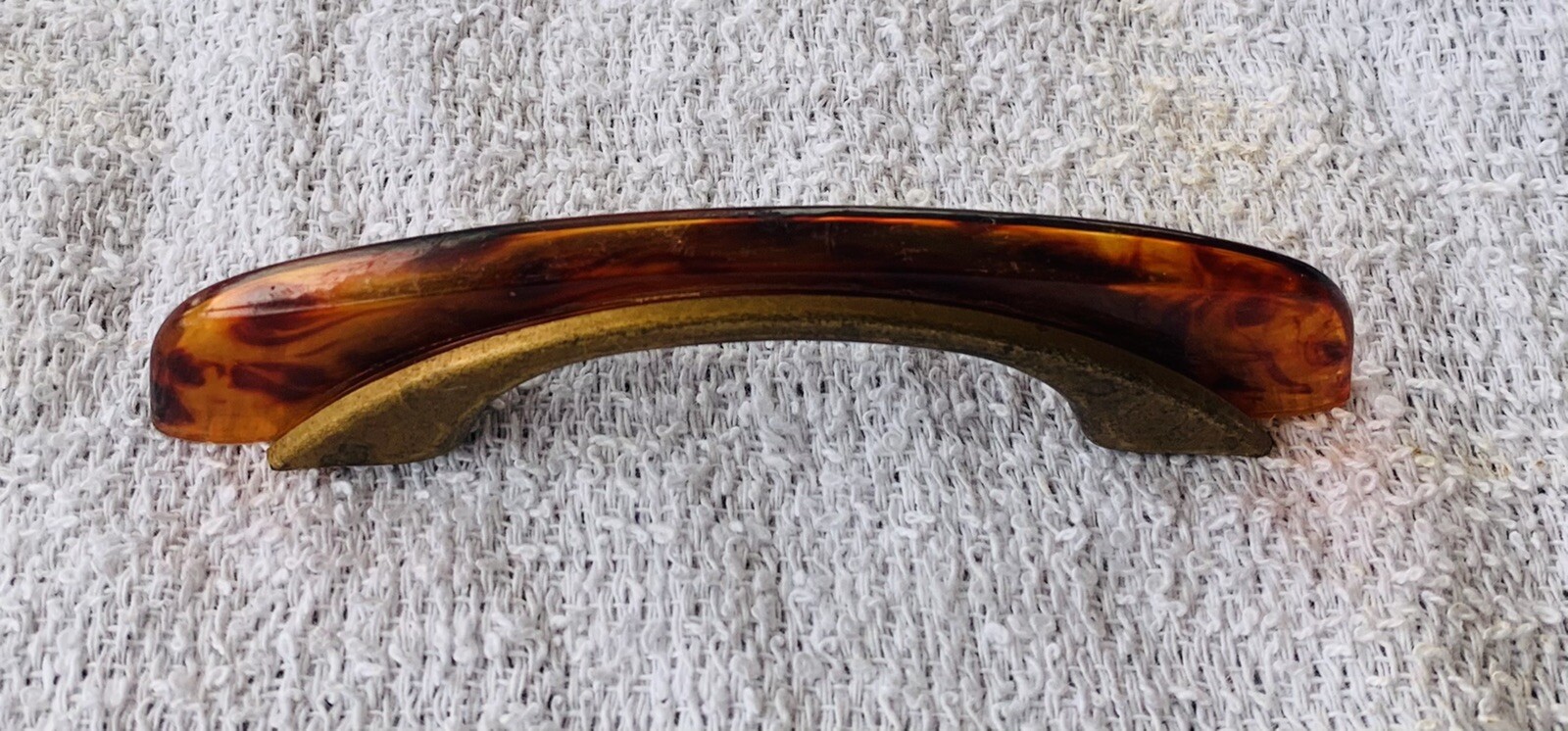 2 3/4”centers Brass Antique Hardware Art Deco Tortoise Bakelite Drawer Pull