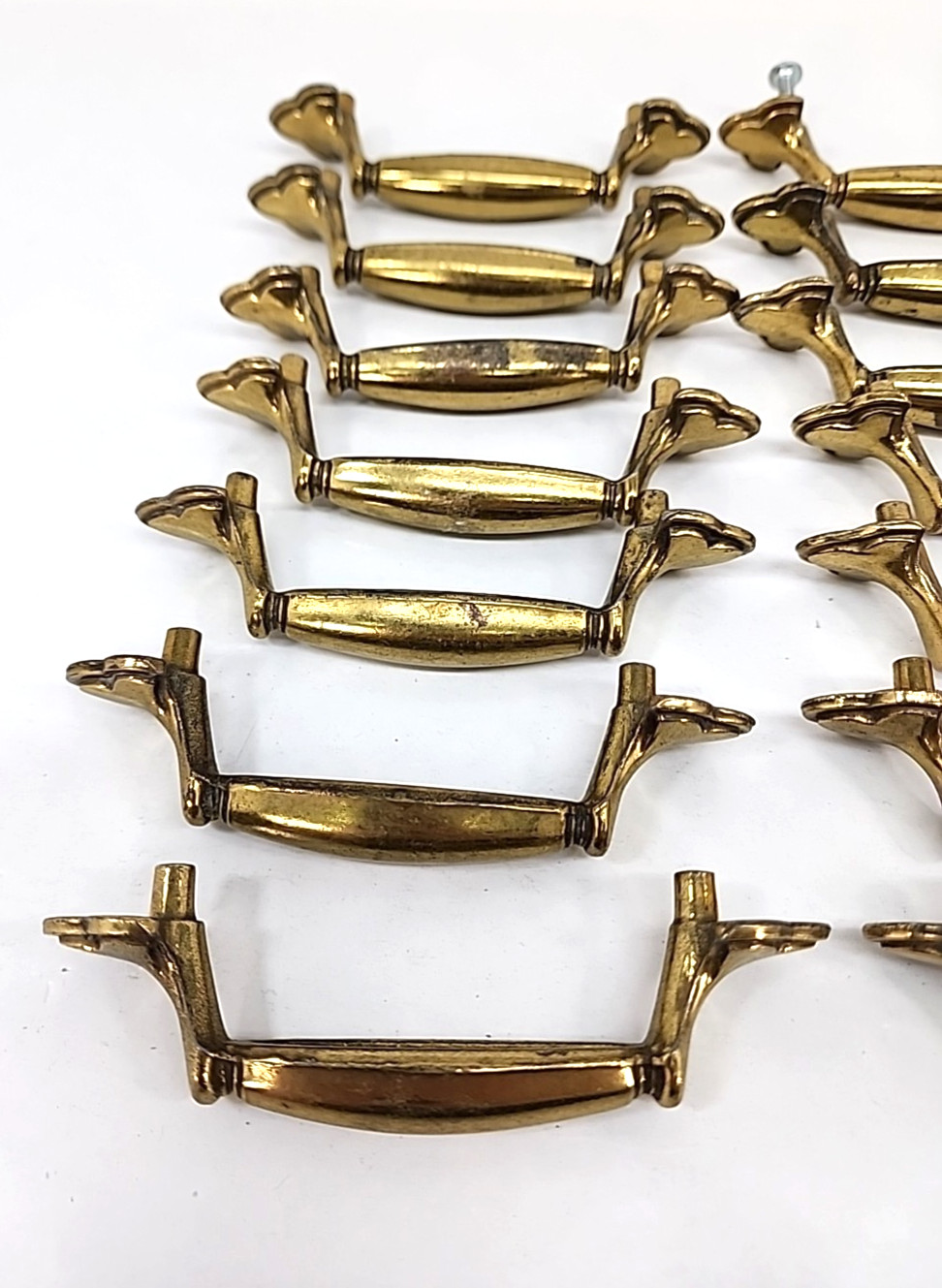Vintage Keeler Brass Co KBC N13963 Brass Drawer Pulls 4.5″ Lot of 22 Hardware